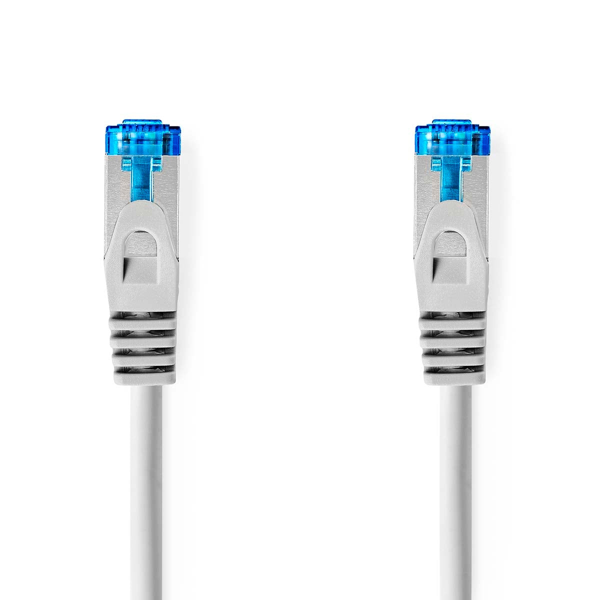 CAT6a Network Cable | S/FTP | RJ45 Male | RJ45 Male | 15.0 m | Snagless | Round | LSZH | Grey | Label