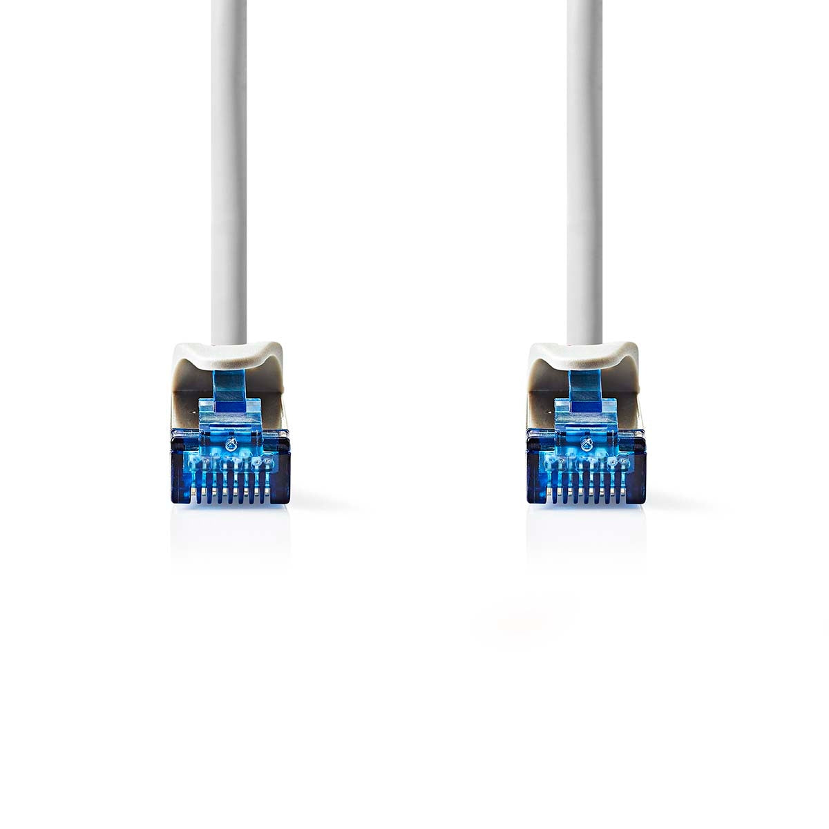 CAT6a Network Cable | S/FTP | RJ45 Male | RJ45 Male | 5.00 m | Snagless | Round | LSZH | Grey | Label