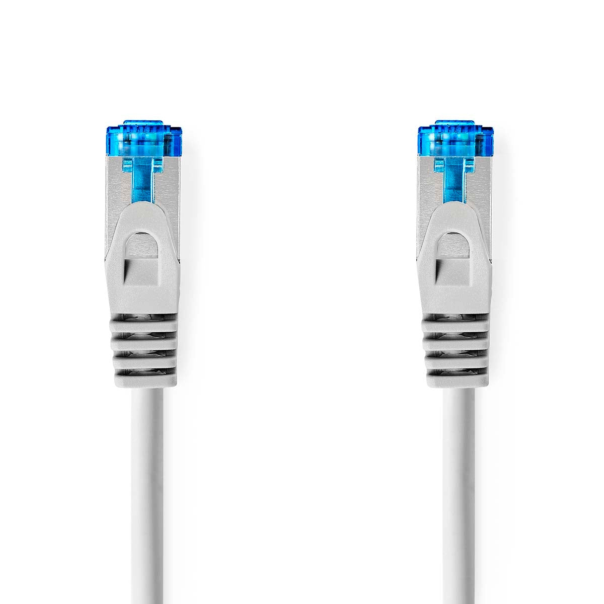 CAT6a network cable | S/FTP | RJ45 male | RJ45 male | 0.50 m | Snagless | Round | LSZH | Gray | Envelope
