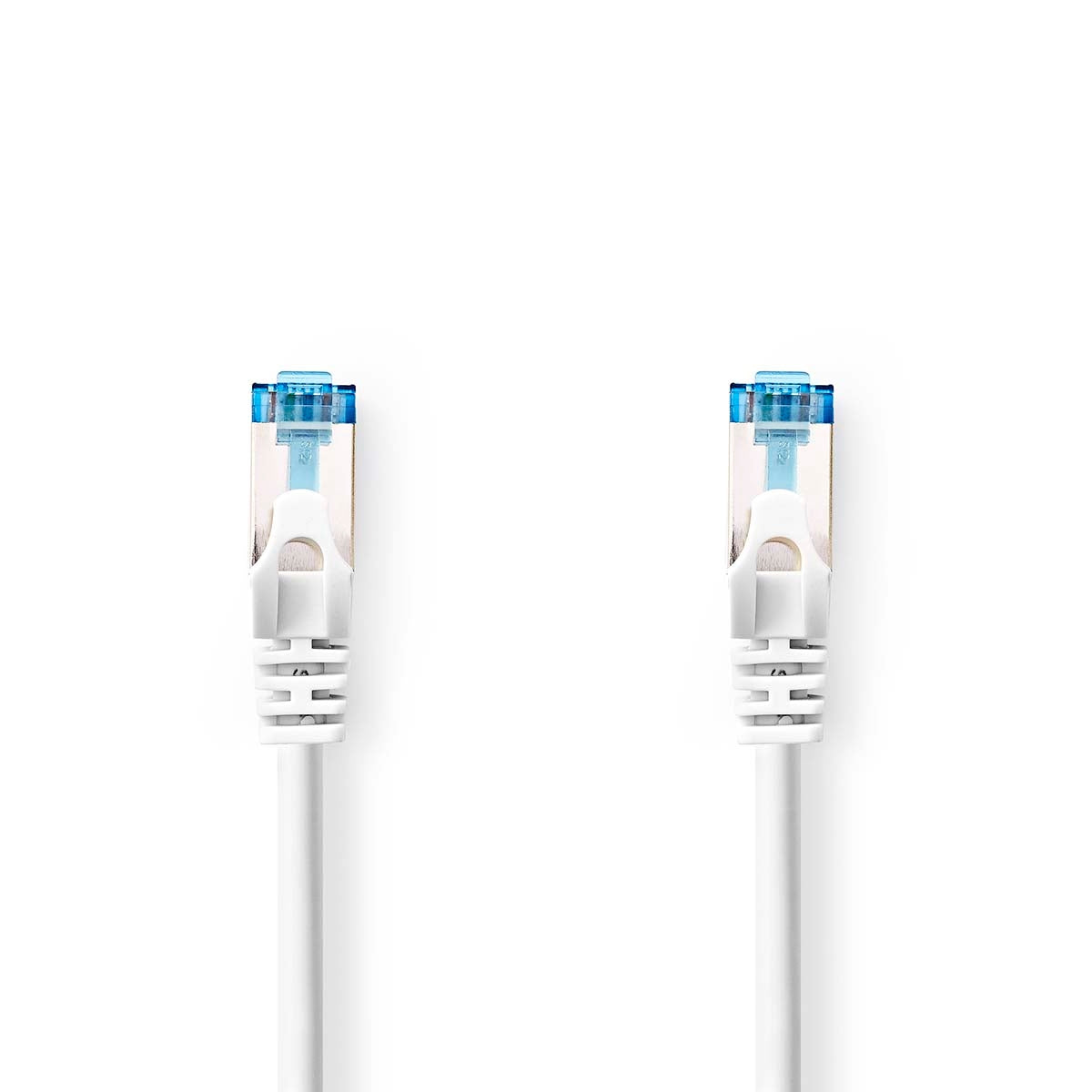 CAT6a network cable | S/FTP | RJ45 male | RJ45 male | 2.00 m | Snagless | Round | LSZH | White | Label