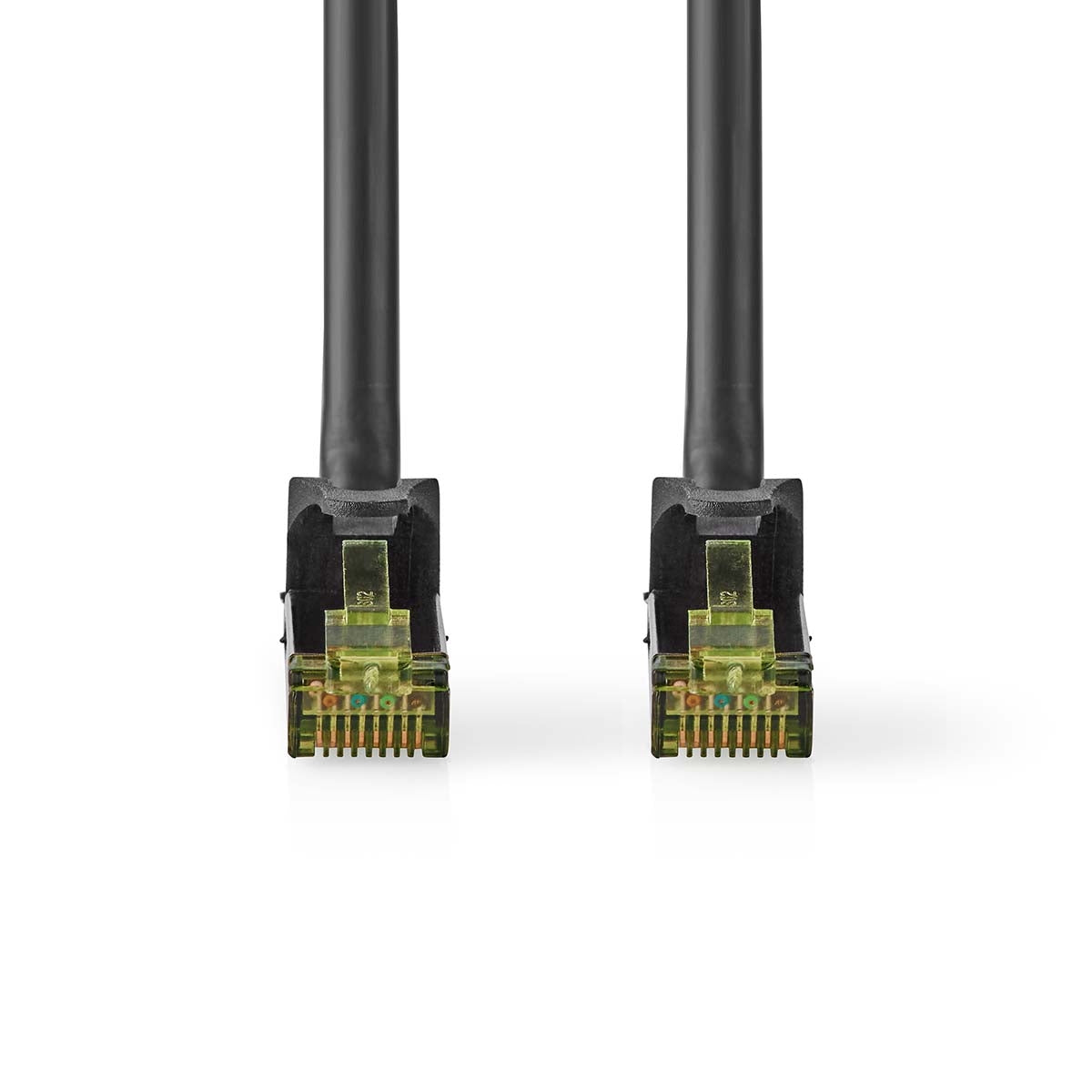 CAT7 Network Cable | S/FTP | RJ45 Male | RJ45 Male | 0.50 m | Snagless | Round | LSZH | Black | Label