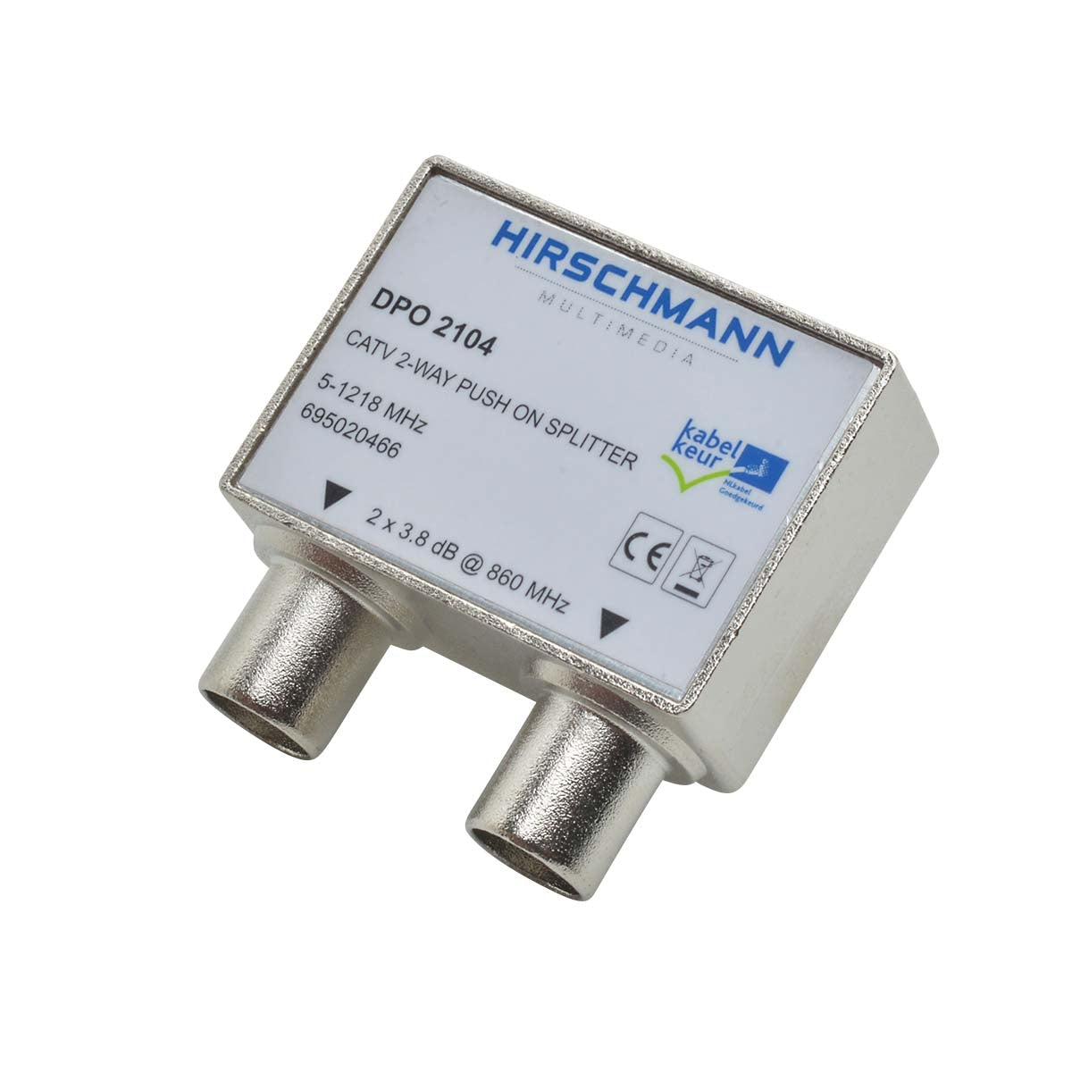 CATV Splitter 4.8 dB / 5-1218 MHz - 2 Outputs