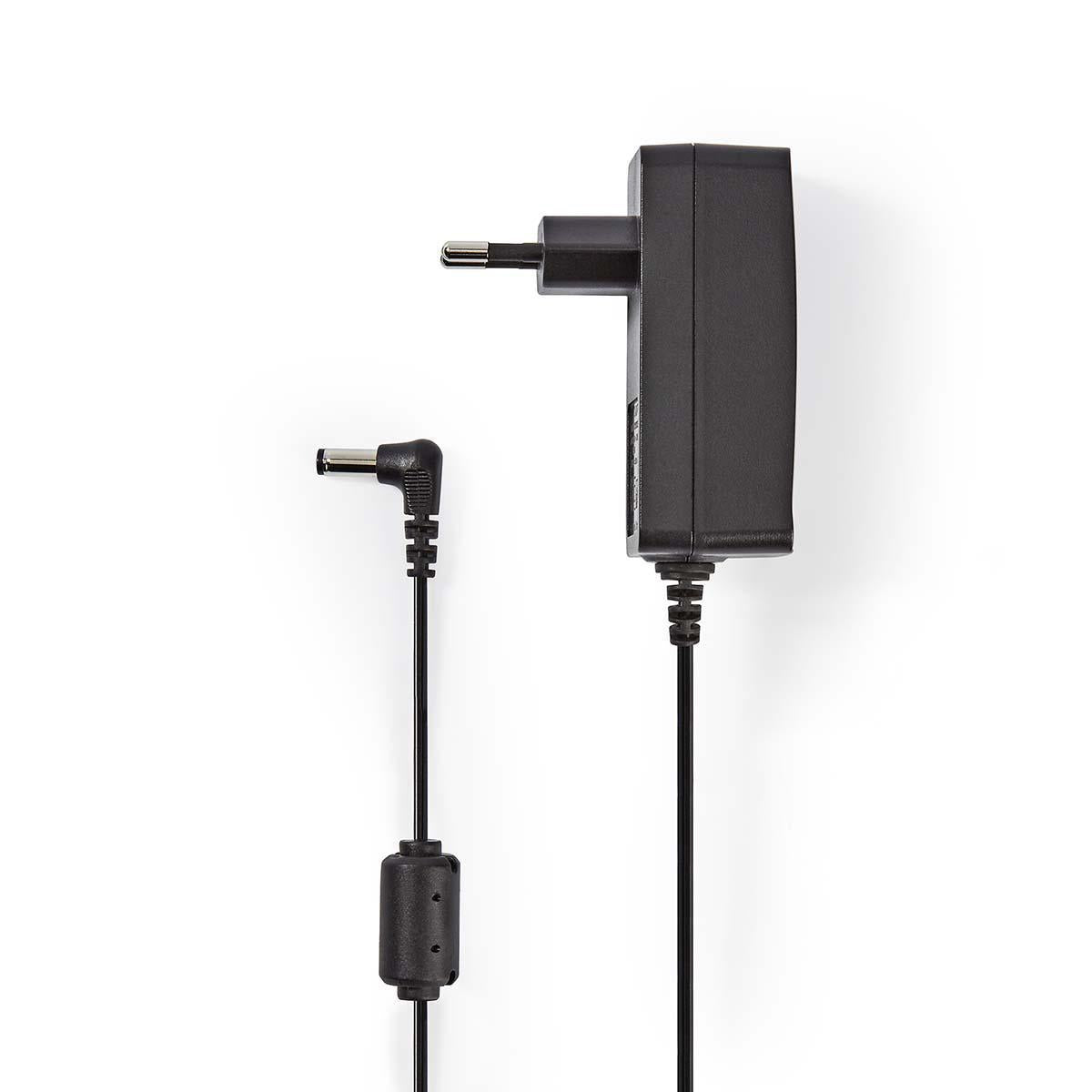 CCTV Power Adapter | 2.0 A| 12 V DC | 5.5 x 2.1 mm Male | Male | 1.50 m | Black