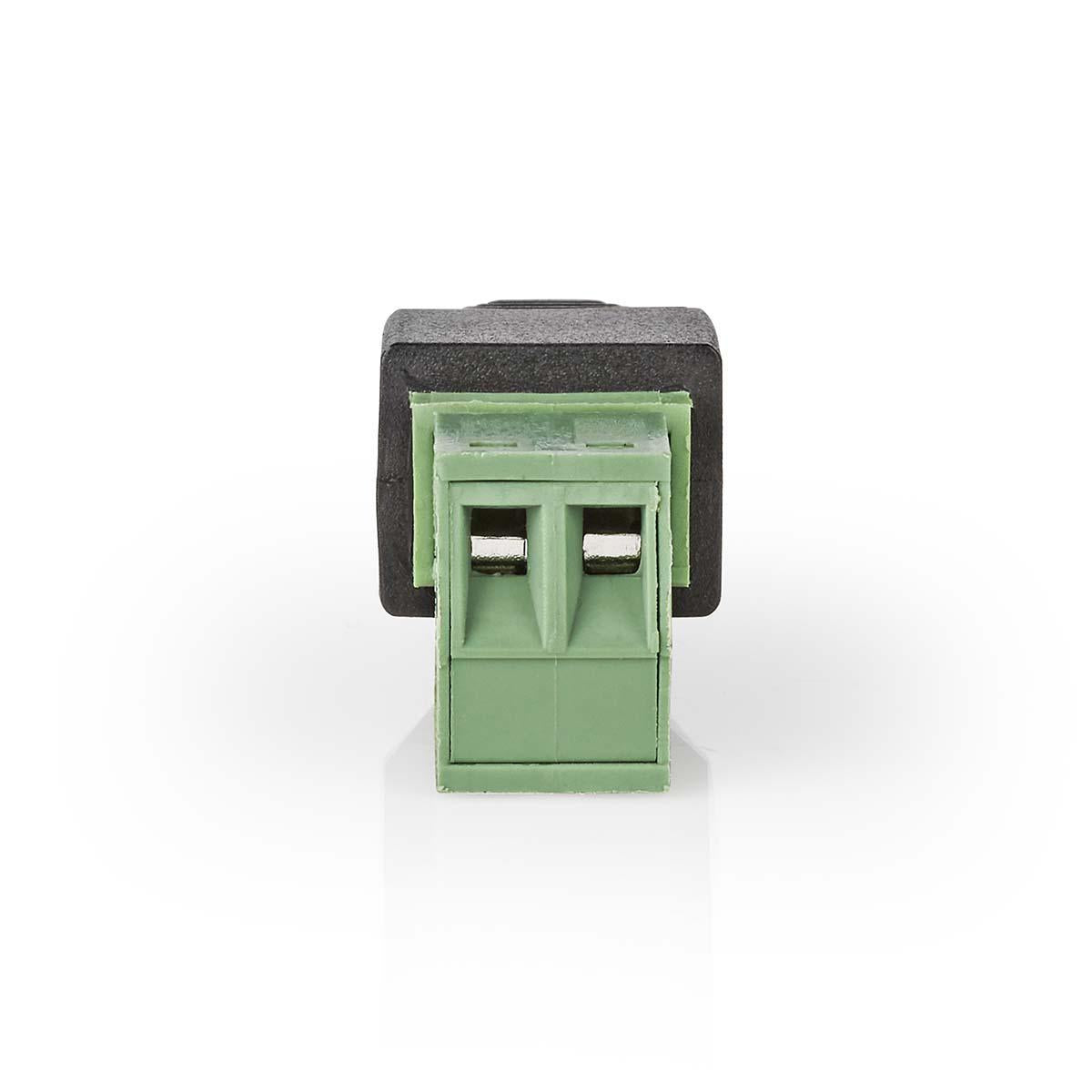 CCTV Power Connection | 2-Way Terminal Block | 5.5 x 2.1 mm Male | Male | Green / Black