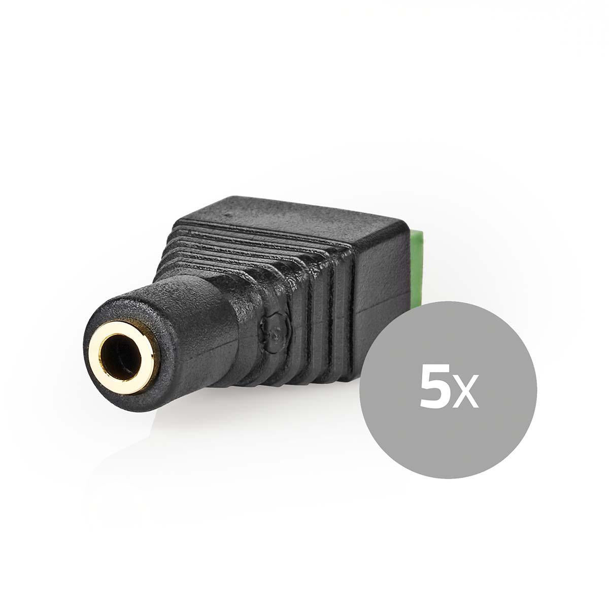 CCTV Power Connection | 3-Way Terminal Block | 3.5mm output Female | Female | Green / Black