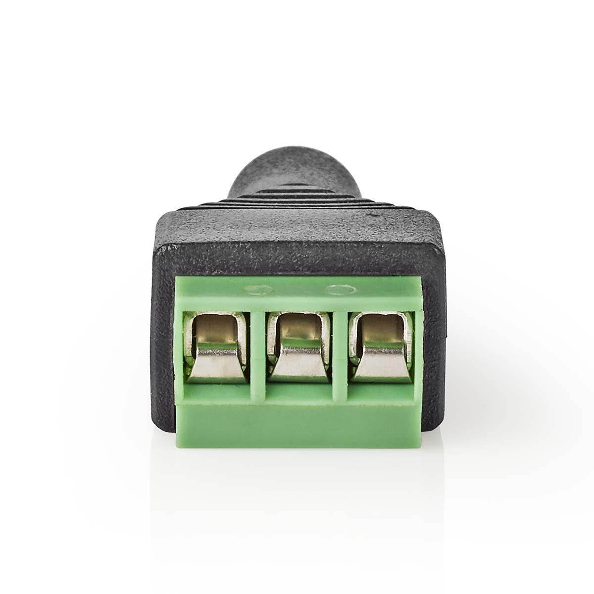 CCTV Power Connection | 3-Way Terminal Block | 3.5mm output Female | Female | Green / Black