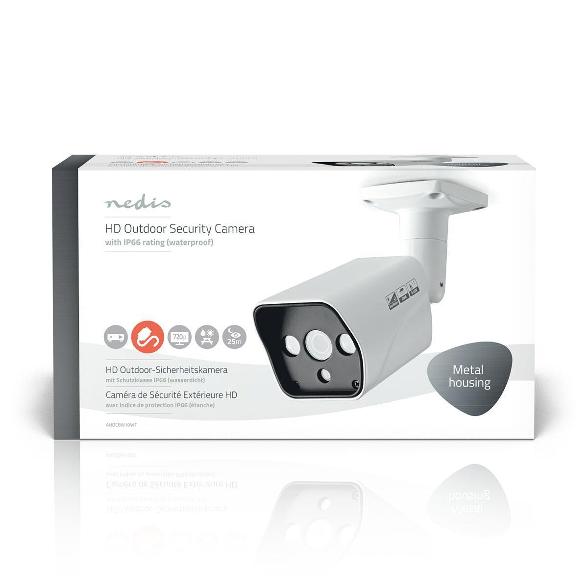 CCTV Security Camera | HD 720p | Night vision: 20 m | Mains Powered | 1/4" CMOS | Viewing angle: 63 ° | Lens: 3.6 mm | ABS | Black / White