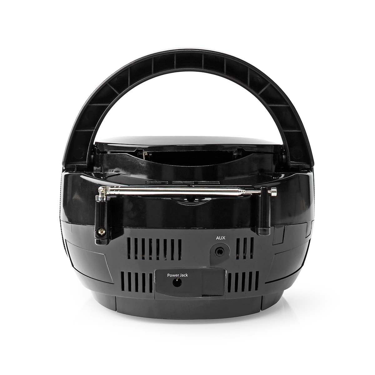 CD Player Boombox | Battery operated / Power adapter | Stereo | 9 W| Bluetooth® | FM | USB Playback | Carrying handle | Black