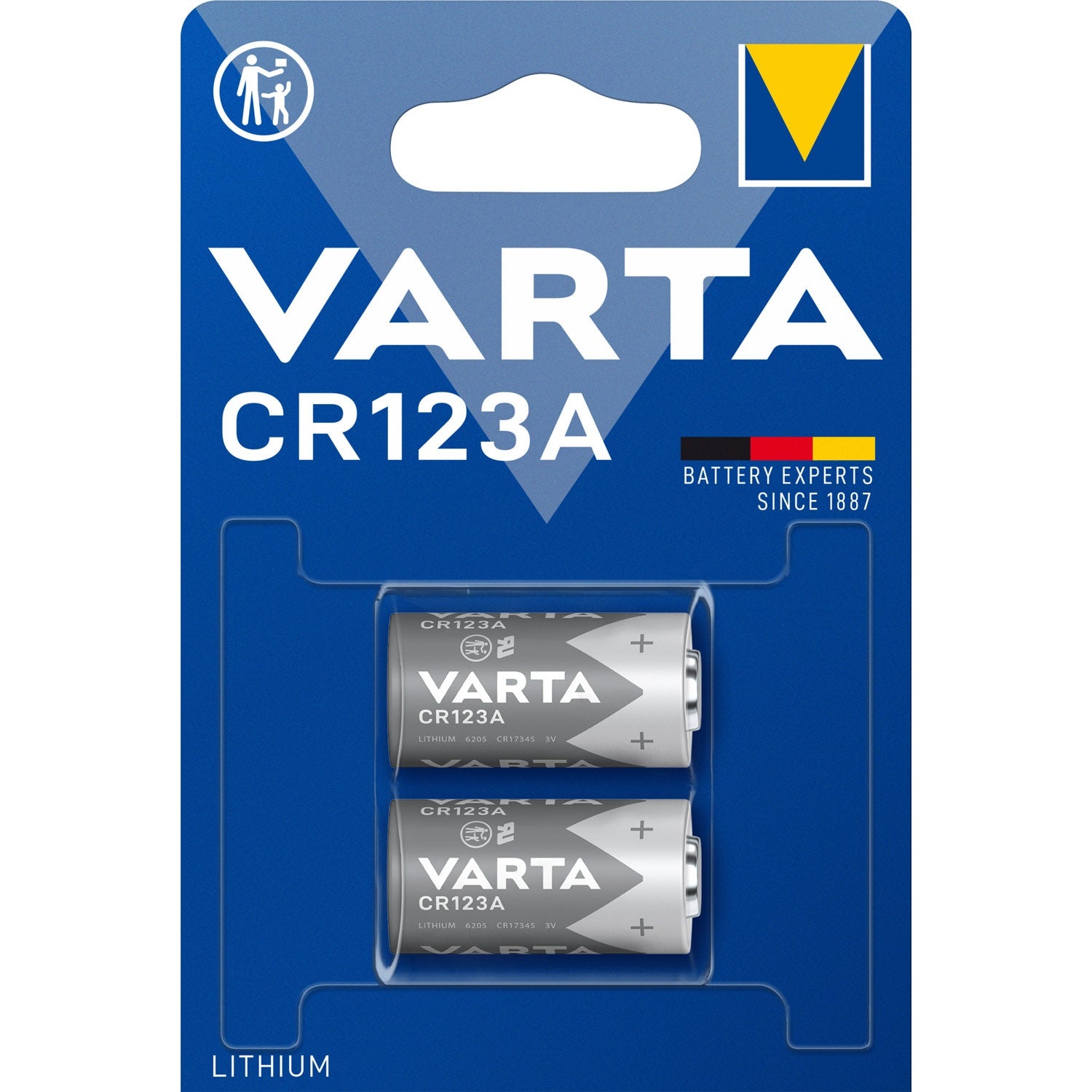 CR123A 3V Lithium battery 2-pack