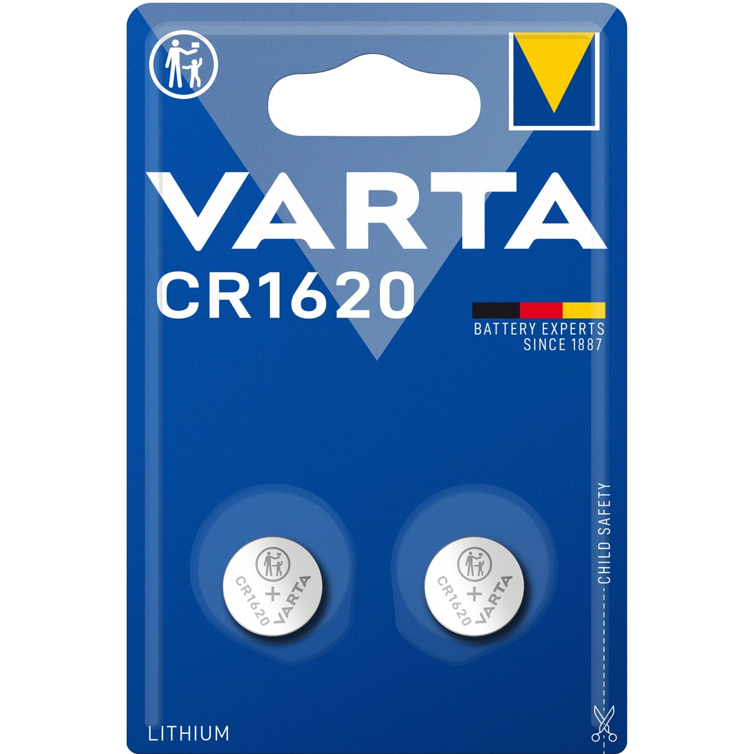 CR1620 3V Lithium Button cell battery 2-pack