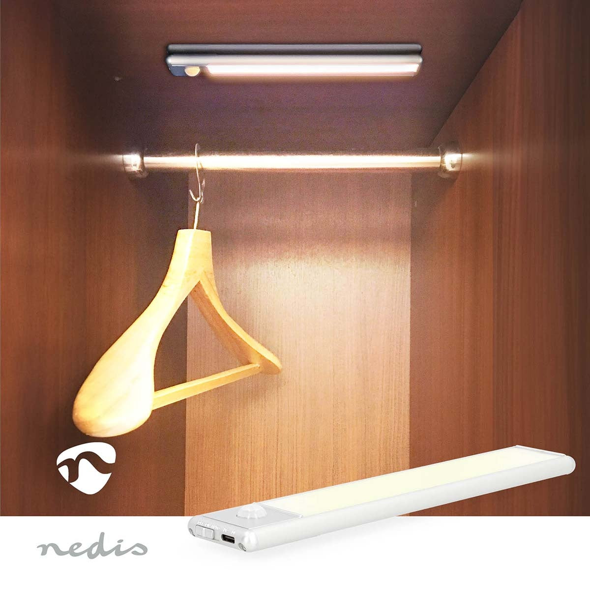Cabinet Light | 110 lm | Rechargeable | 1100 mAh | Motion Sensor | 600 min | 5 V DC