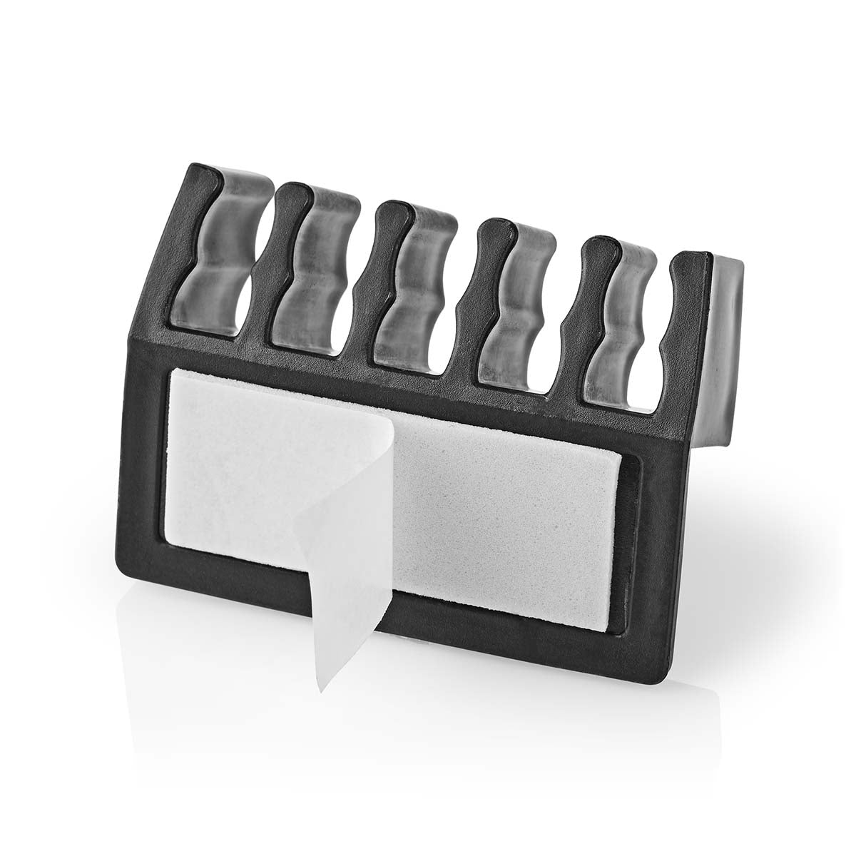 Cable Management | Cable clamp | Click and Go | 2 pcs. | Number of seats: 5 Discs | Maximum cable thickness: 7.1 mm | Polypropylene | Black