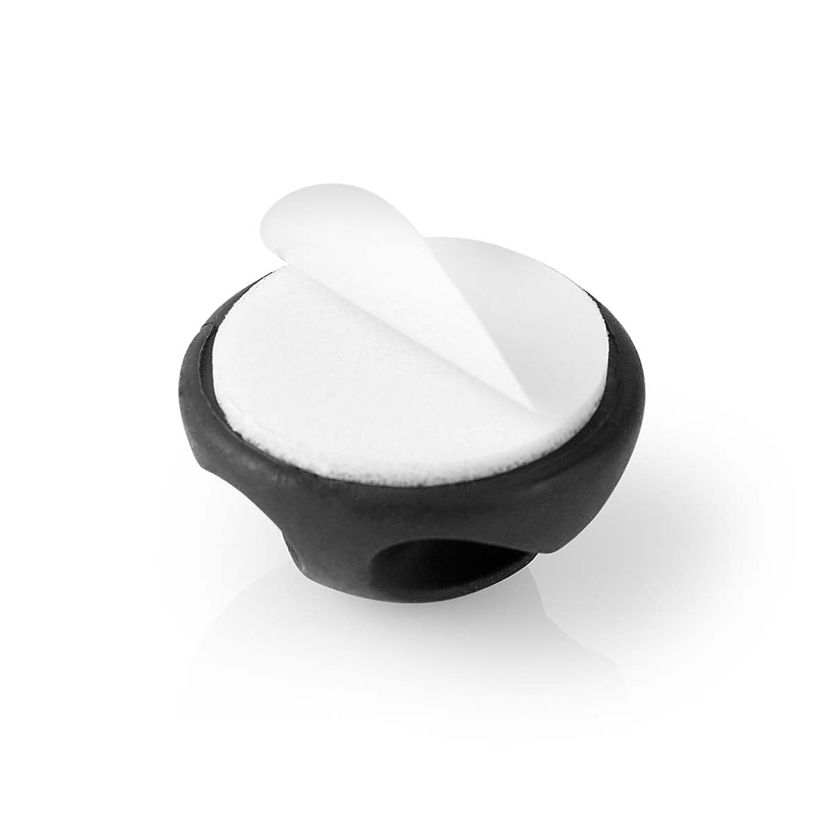 Cable Management | Cable clamp | Click and Go | 6 pcs. | Number of seats: 2 Discs | Maximum cable thickness: 5.3 mm | TPE | Black