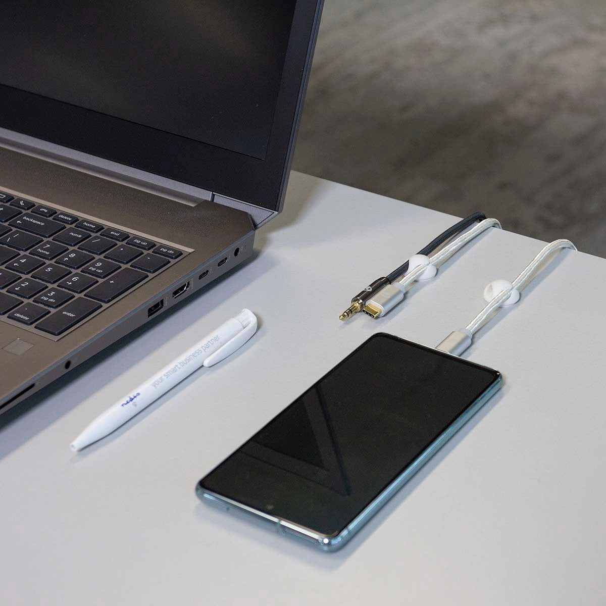 Cable Management | Cable clamp | Click and Go | 6 pcs. | Number of seats: 2 Discs | Maximum cable thickness: 5.3 mm | TPE | White