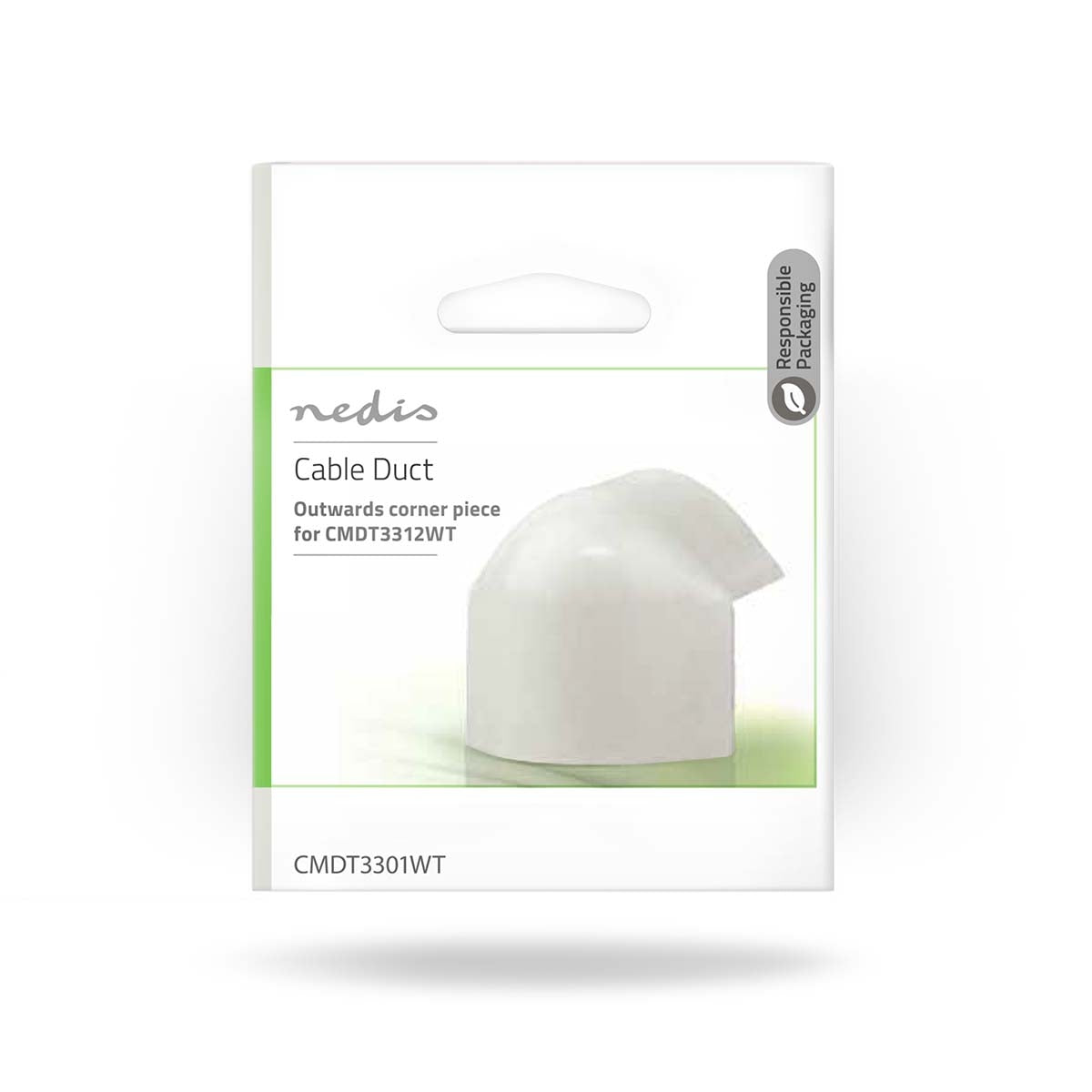 Cable Management | Channel | Over the corner | 1 pc. | PVC | Black