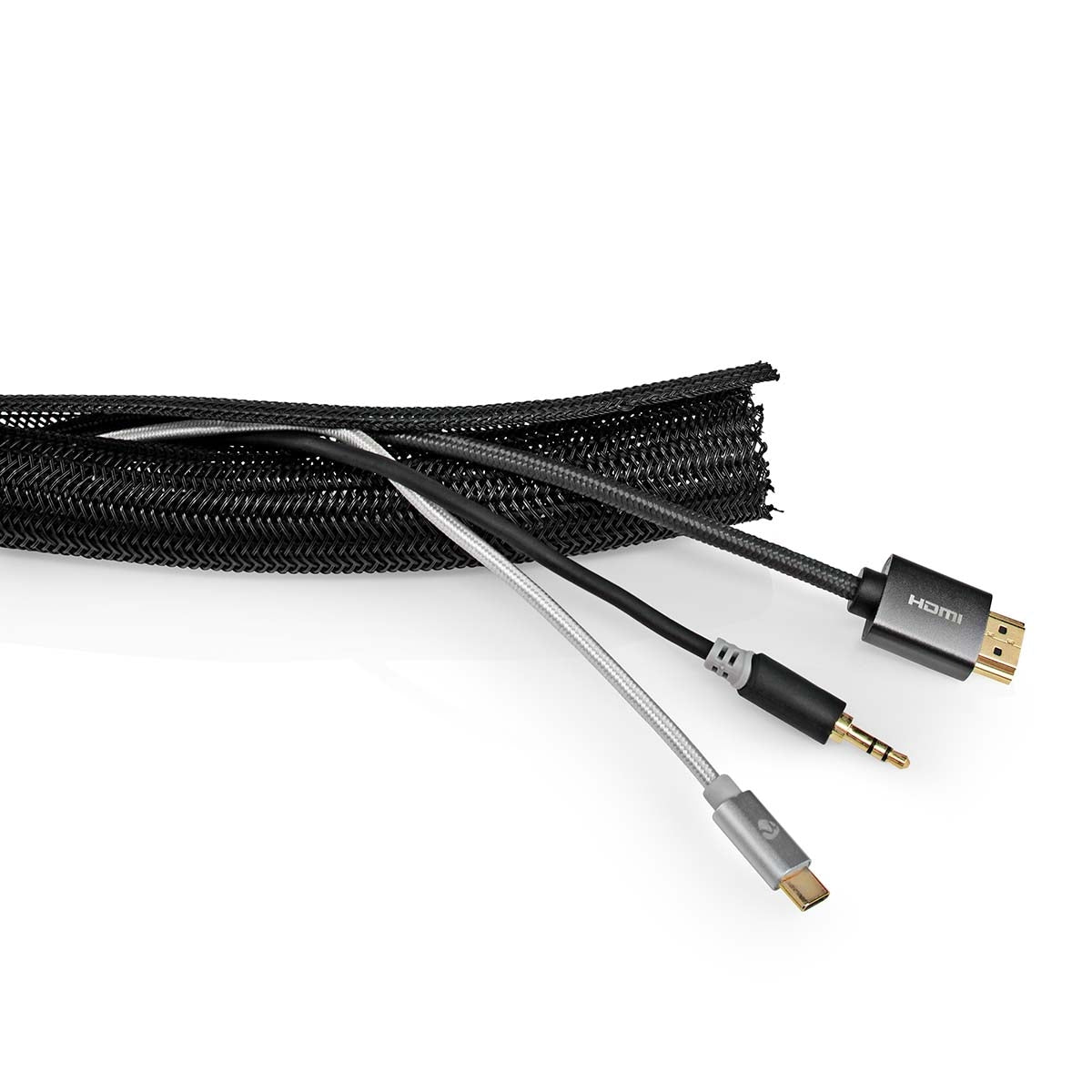 Cable Management | Sleeve | 1 pc. | Maximum cable thickness: 30 mm | Nylon | Black