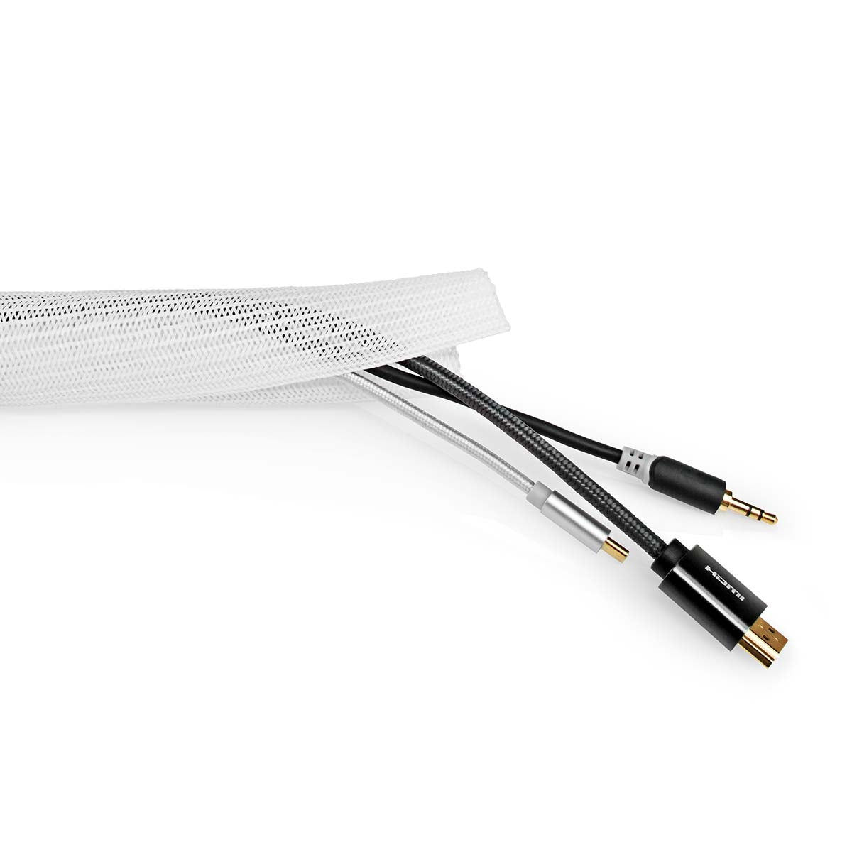 Cable Management | Sleeve | 1 pc. | Maximum cable thickness: 30 mm | Nylon | White