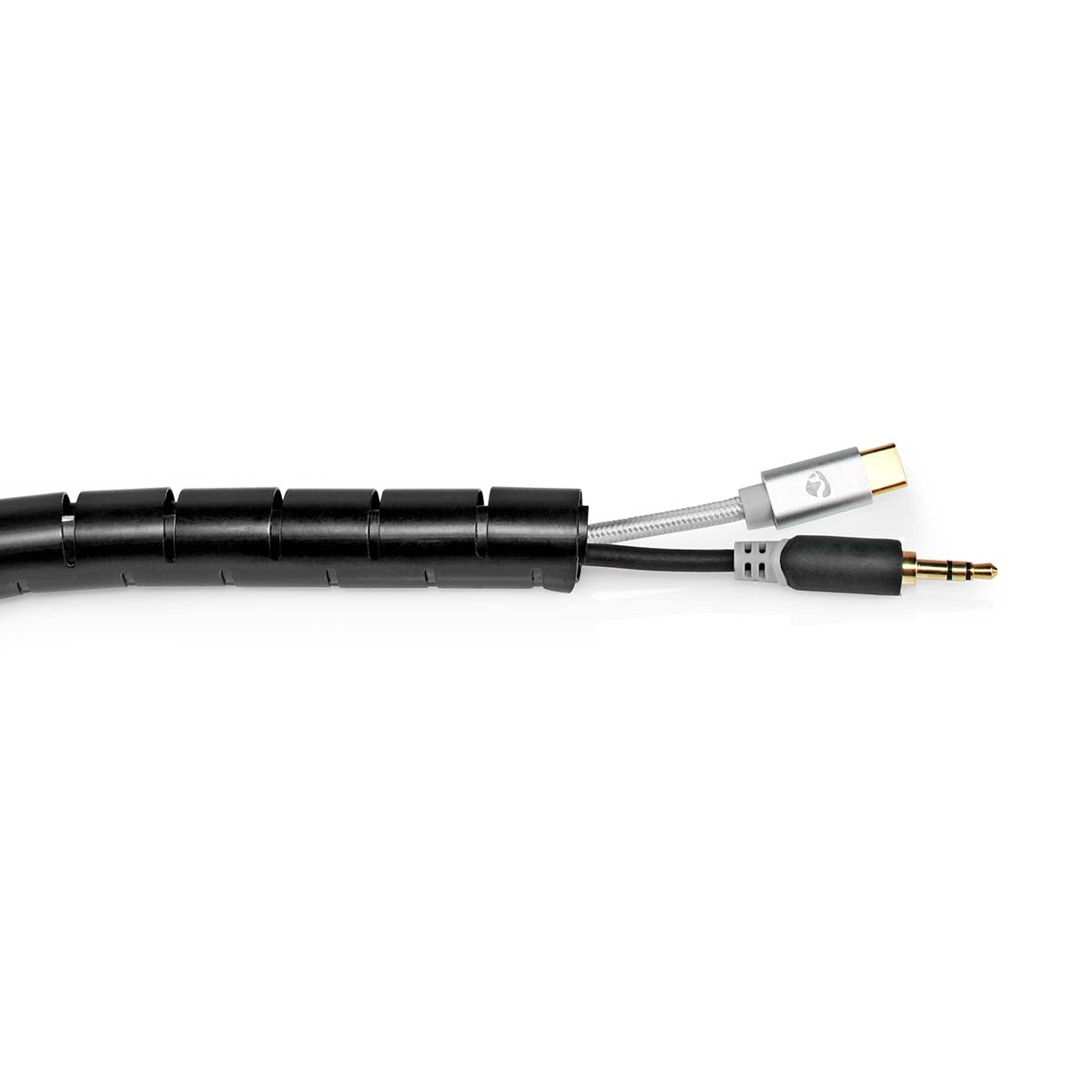 Cable Management | Spiral sleeve | 1 pc. | Maximum cable thickness: 22 mm | PE | Black