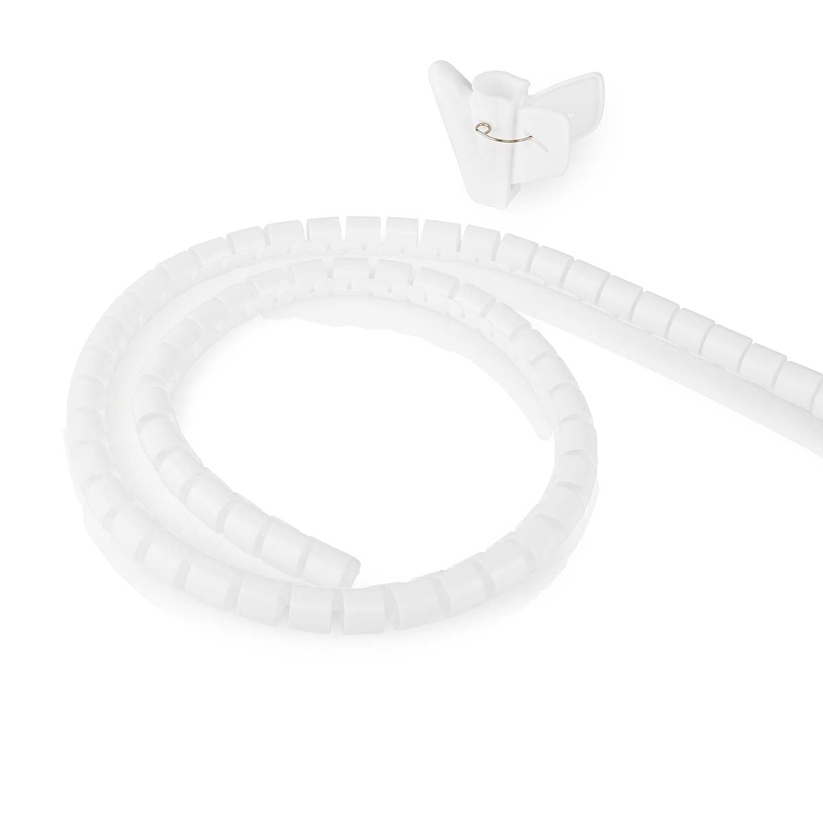 Cable Management | Spiral sleeve | 1 pc. | Maximum cable thickness: 22 mm | PE | White