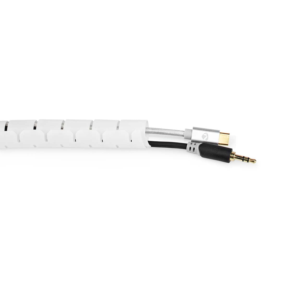 Cable Management | Spiral sleeve | 1 pc. | Maximum cable thickness: 22 mm | PE | White