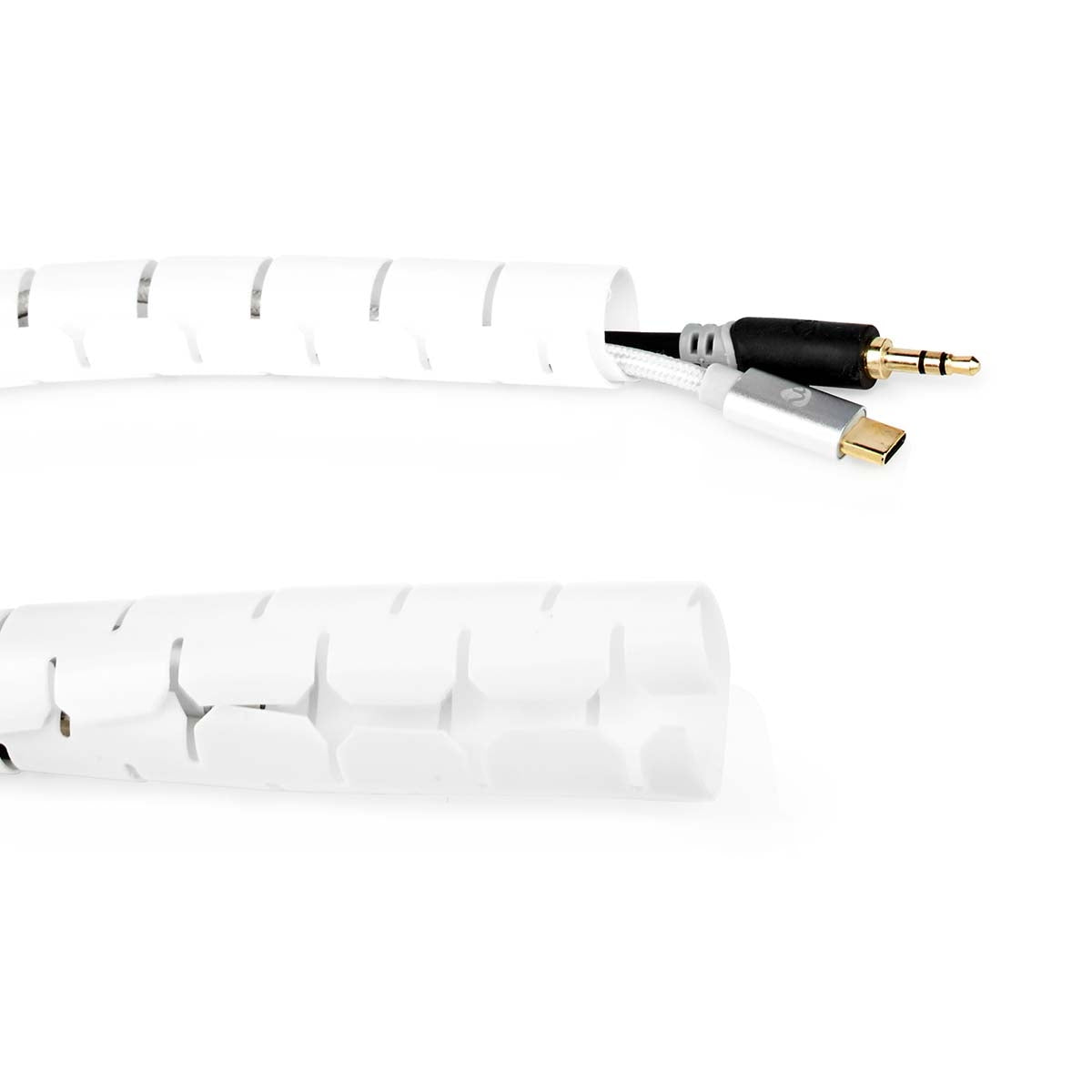 Cable Management | Spiral sleeve | 1 pc. | Maximum cable thickness: 22 mm | PE | White
