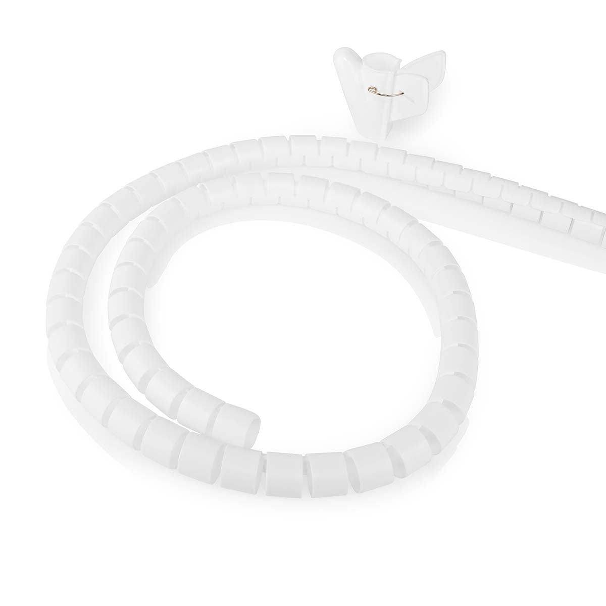 Cable Management | Spiral sleeve | 1 pc. | Maximum cable thickness: 28 mm | PE | White