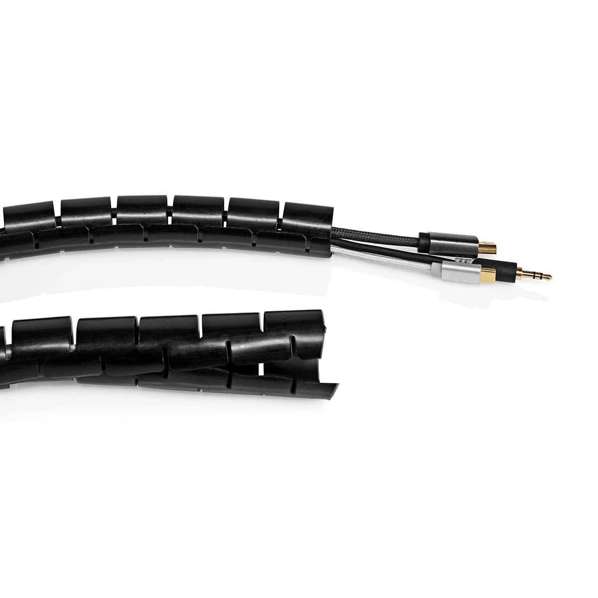 Cable Management | Spiral sleeve | 1 pc. | Maximum cable thickness: 32 mm | PE | Black