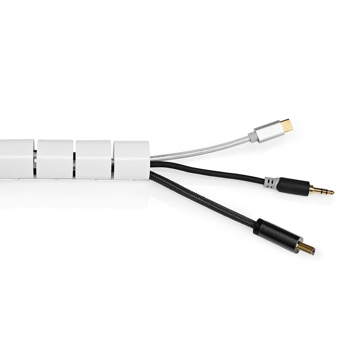 Cable Management | Spiral sleeve | 1 pc. | Maximum cable thickness: 32 mm | PE | White