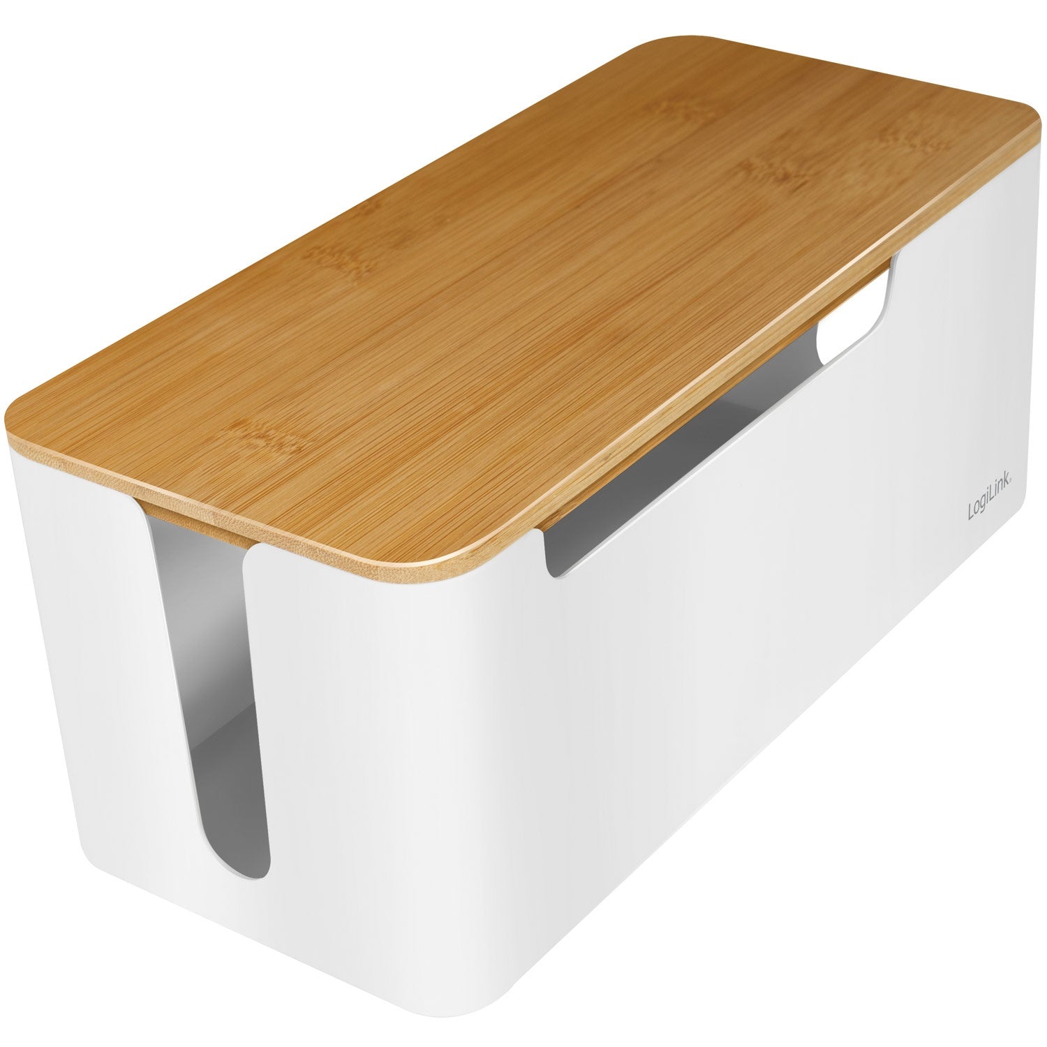 Cable box - Cable hider with bamboo lid 32x14x13cm