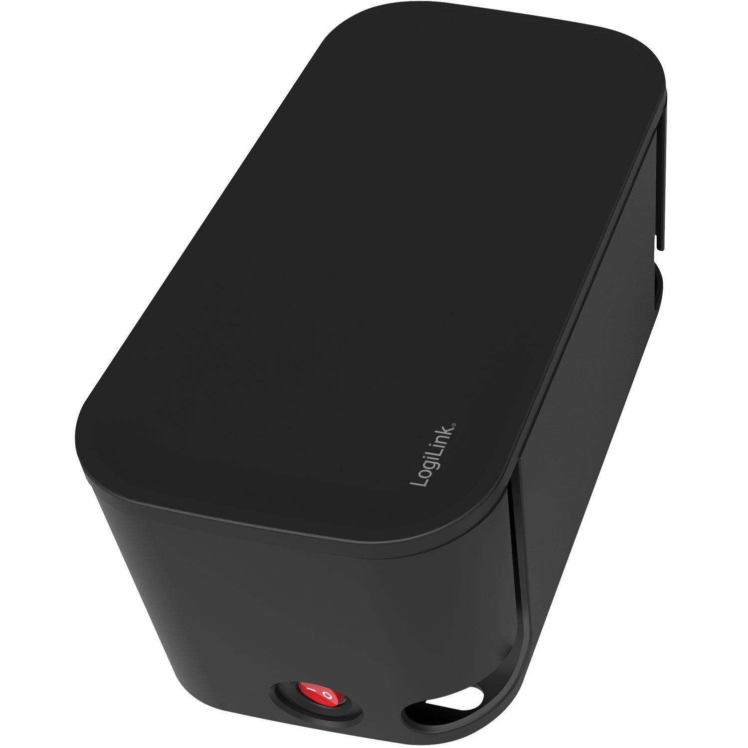 Cable box - Cable hider with branch socket + USB-A/USB-C charging Black