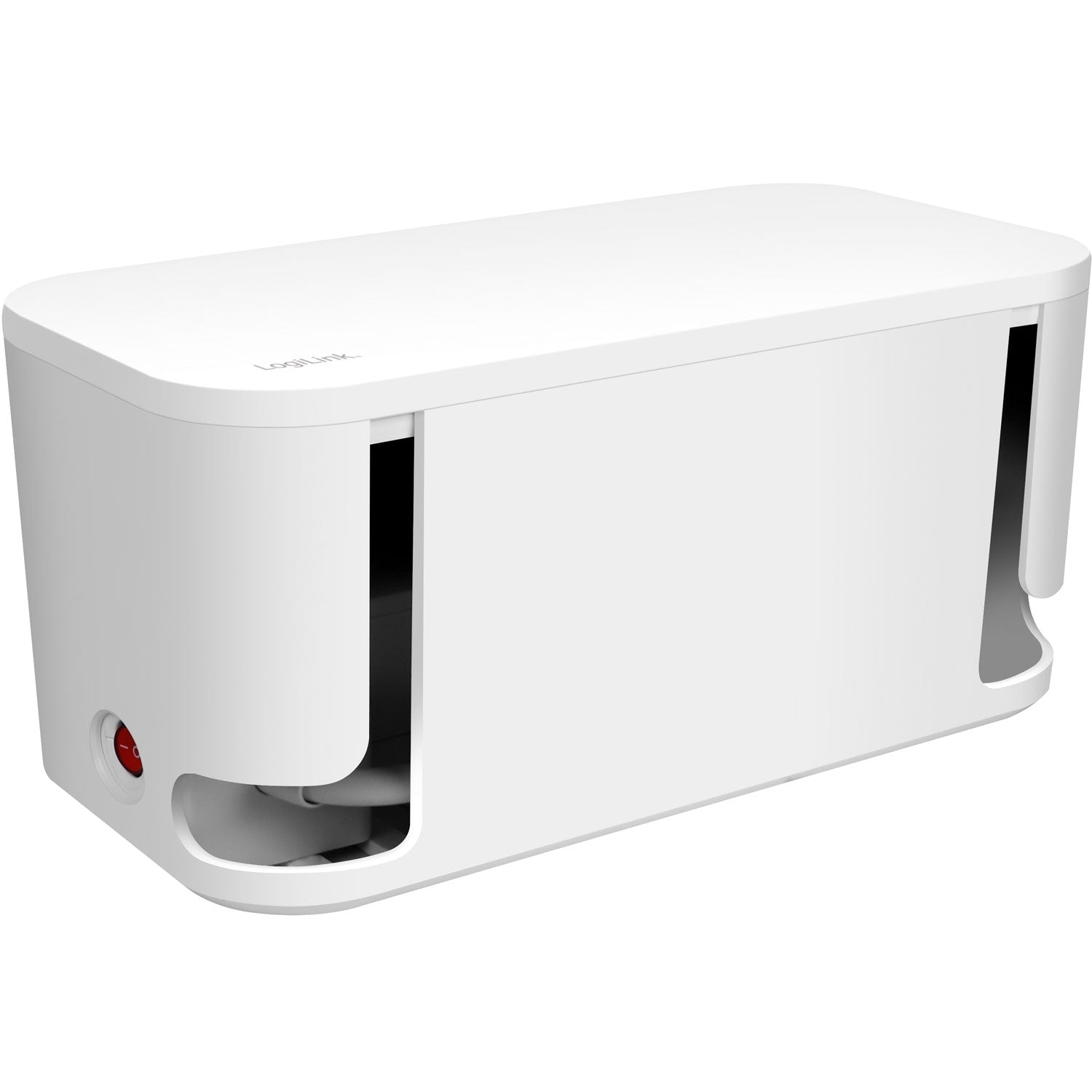 Cable box - Cable hider with branch socket + USB-A/USB-C charging White