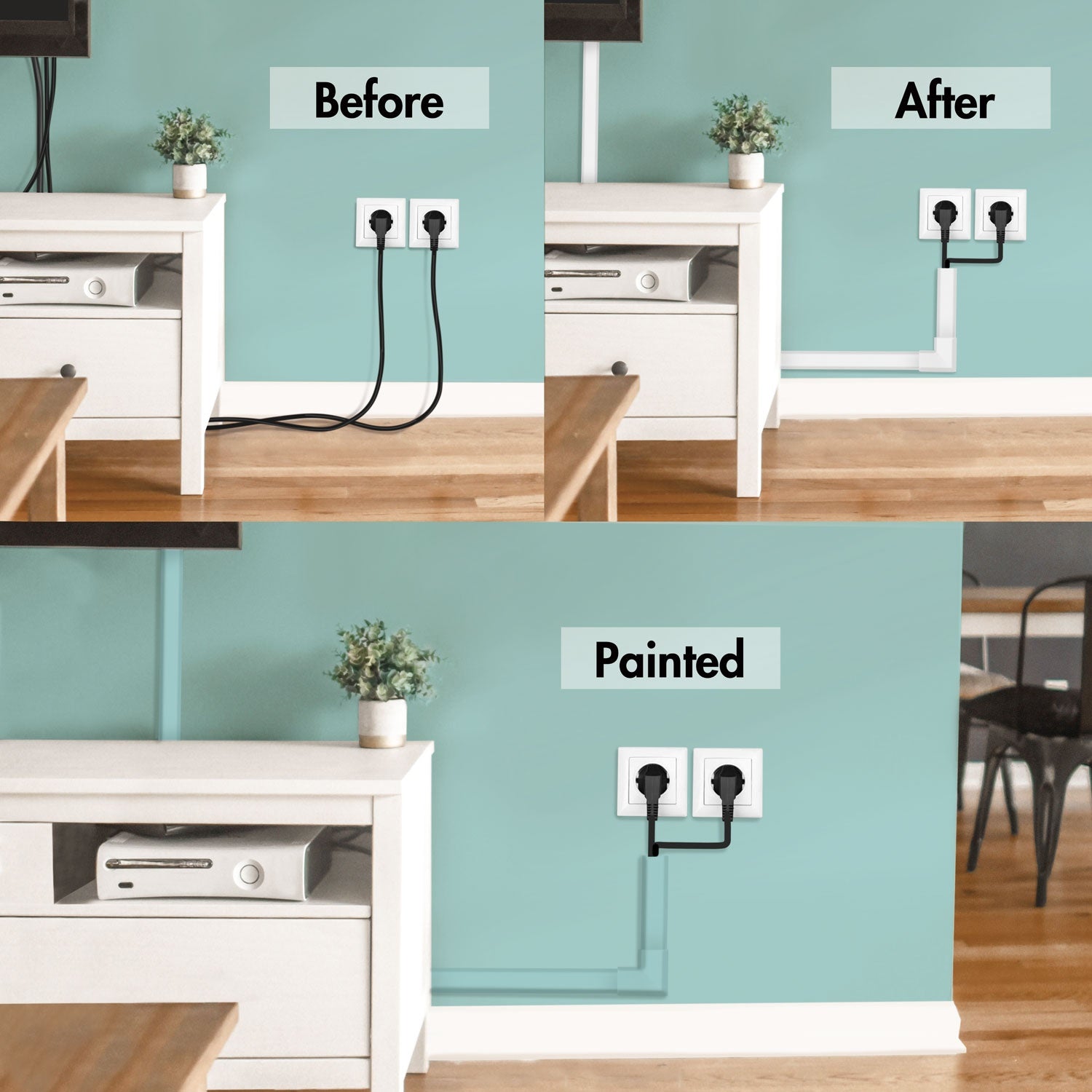 Cable channel kit 67 parts White