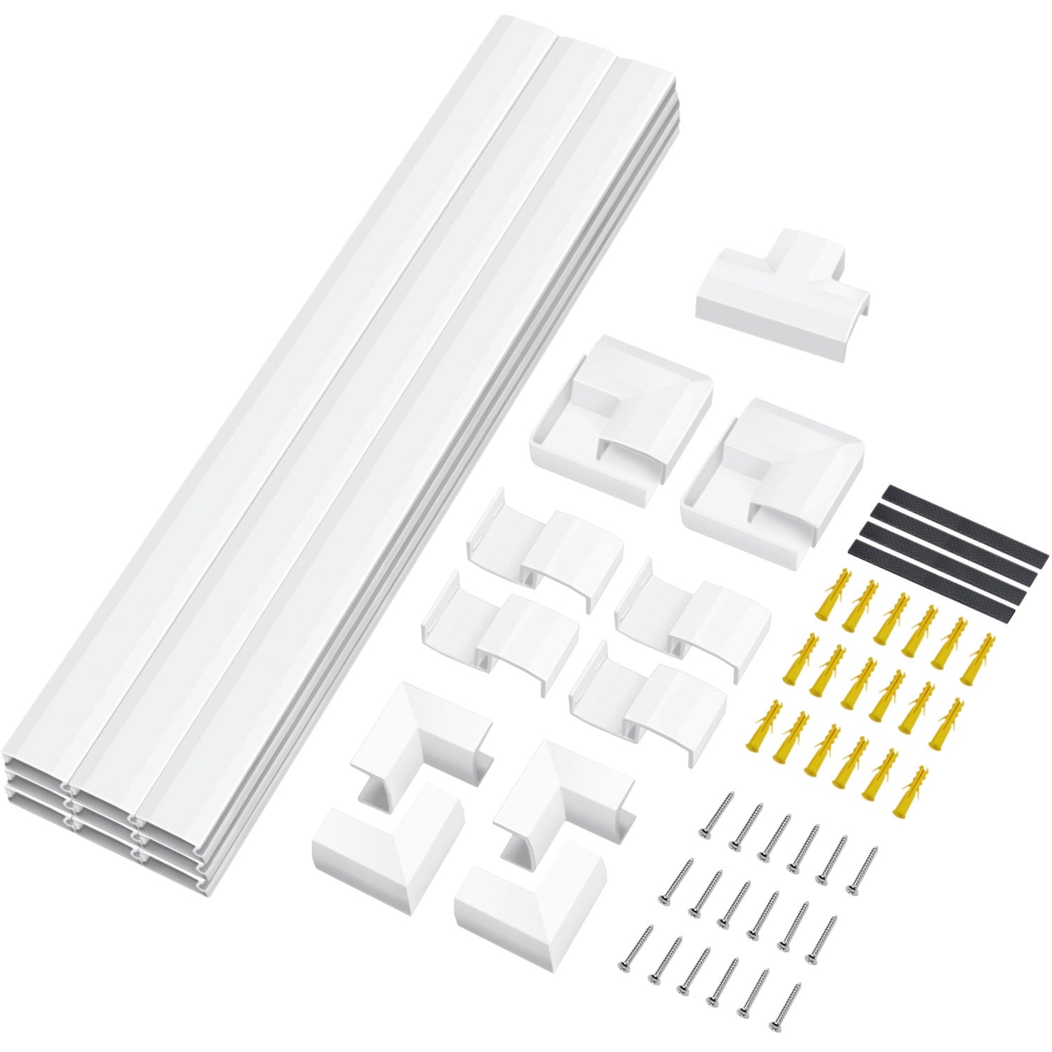 Cable channel kit 67 parts White
