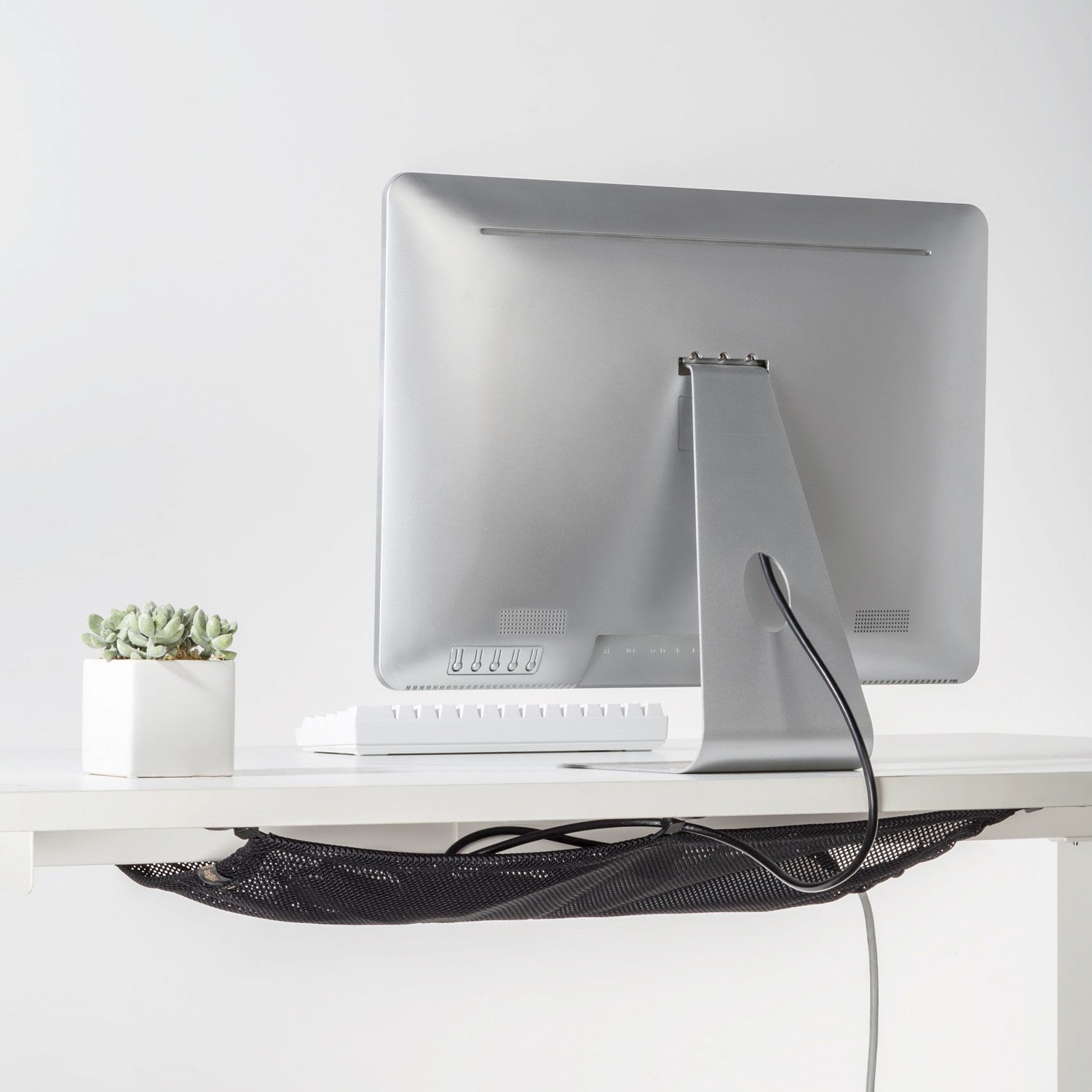 Cable net for desk 69x34 cm Black