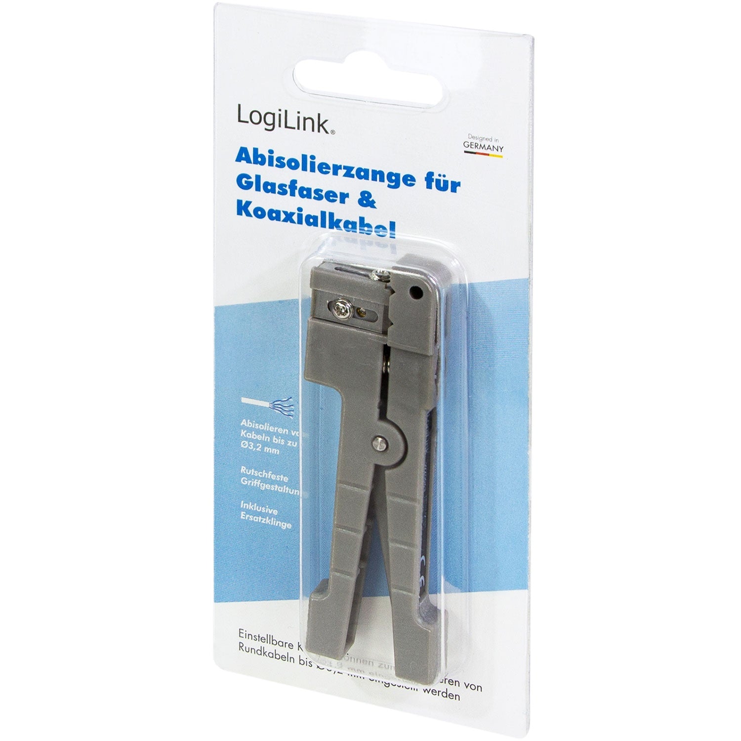 Cable stripper for fiber, coax and copper cable max Ø 3.2 mm