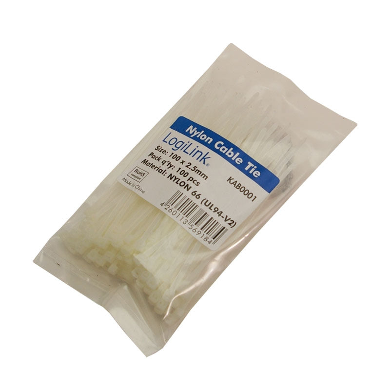 Cable ties 100x2.5mm 10kg 100pcs