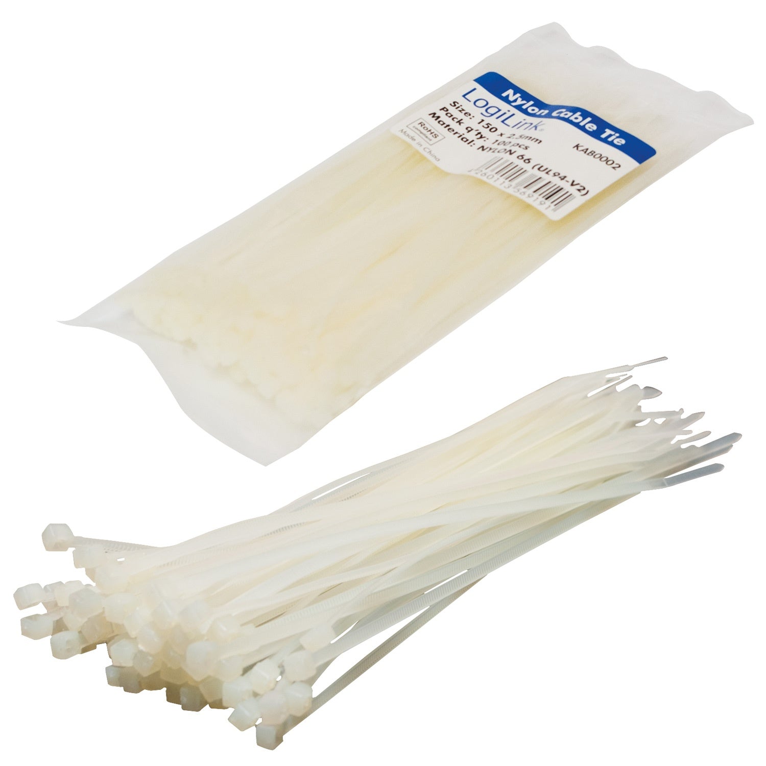 Cable ties 150x2.5mm 11kg 100pcs