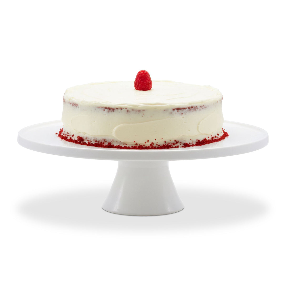 Cake Stand, Round White Ceramic Serving Plate