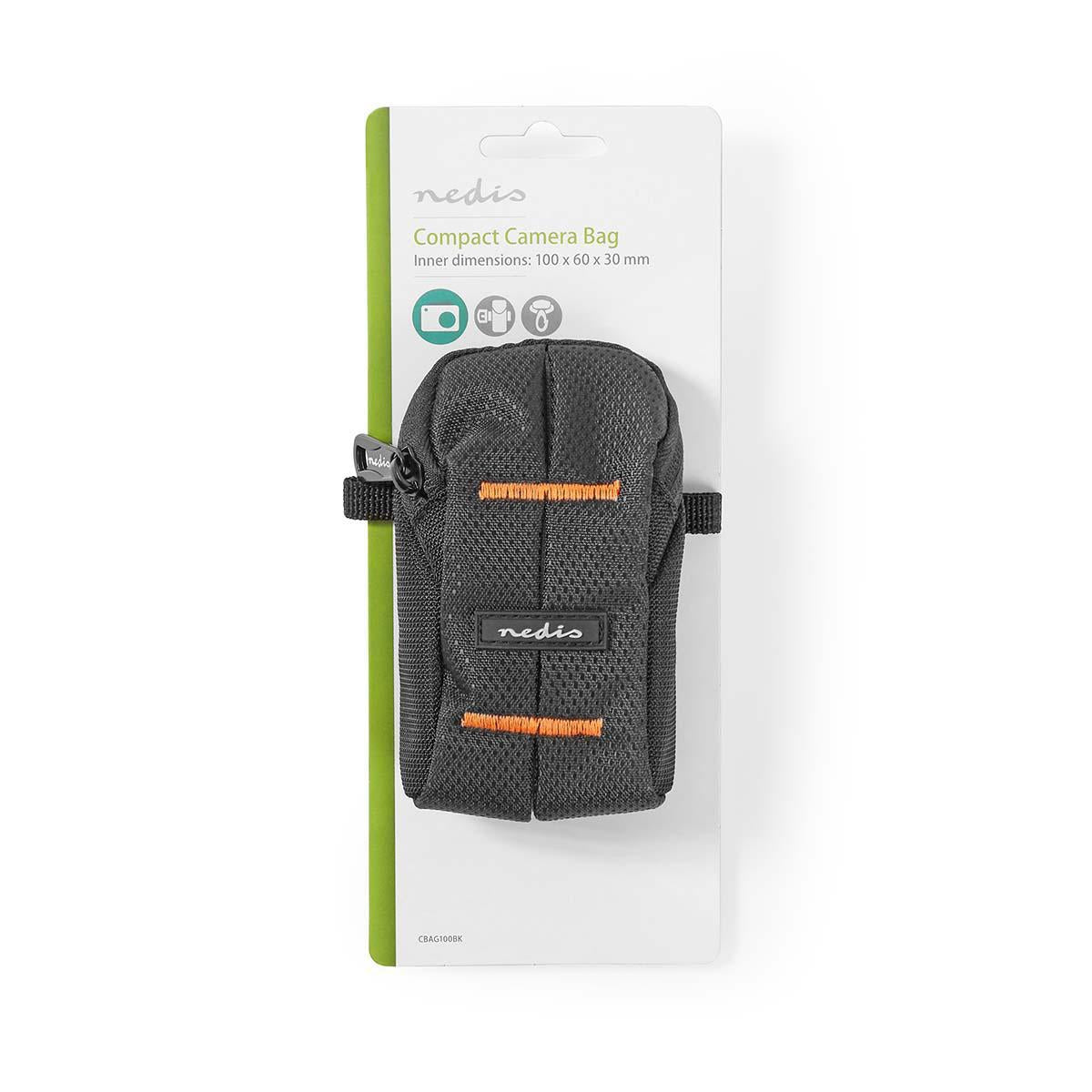 Camera Bag | Compact | Water repellent | 30 mm | 60mm | 100 mm | Total number of compartments: 1 | Orange / Black