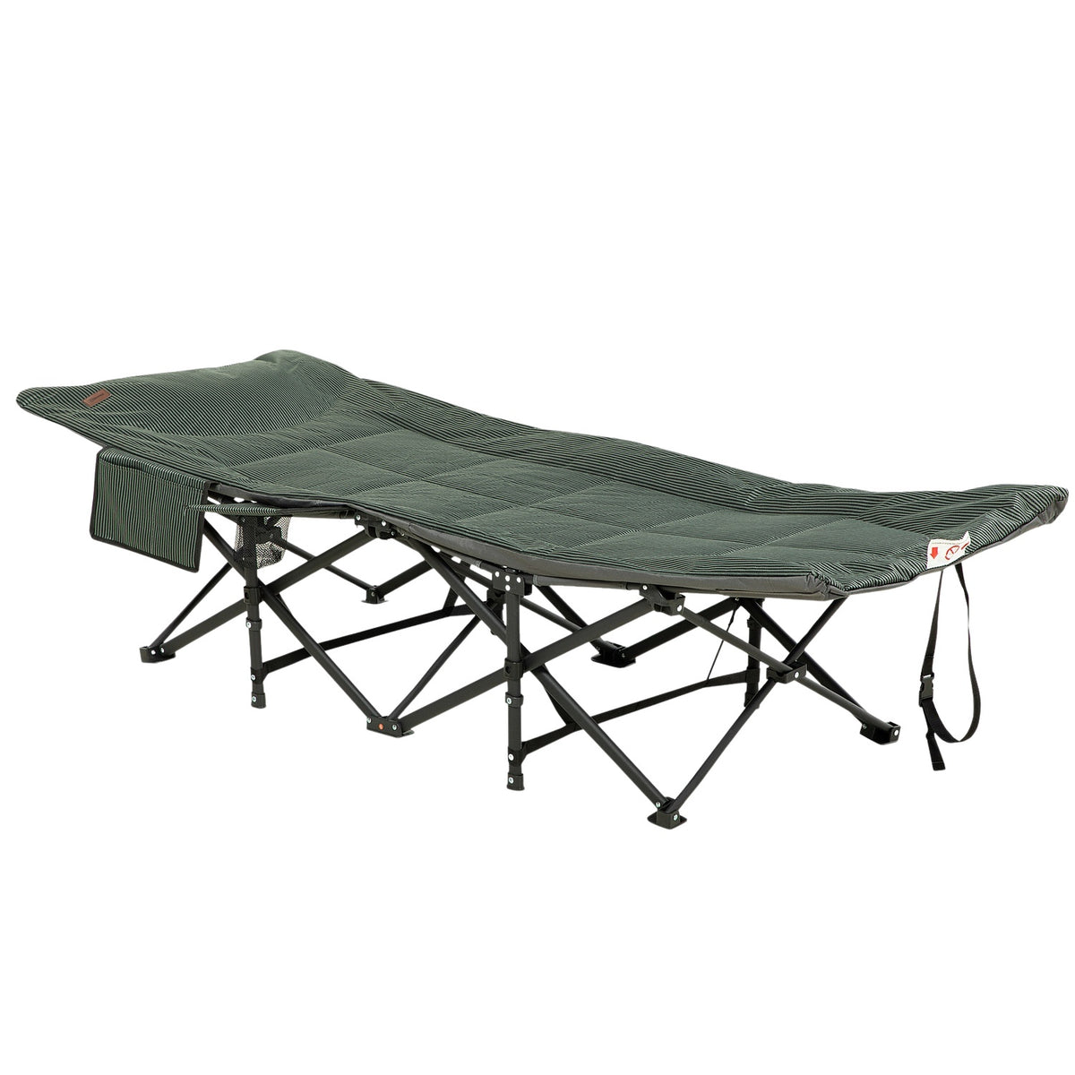 Camp Bed, Camping Bed, Camping Lounger With Bag, Folding Bed With Cup Holder, For Swimming Pool, Balcony, Up To 120 Kg, Gray, 68 X 186 X 48Cm