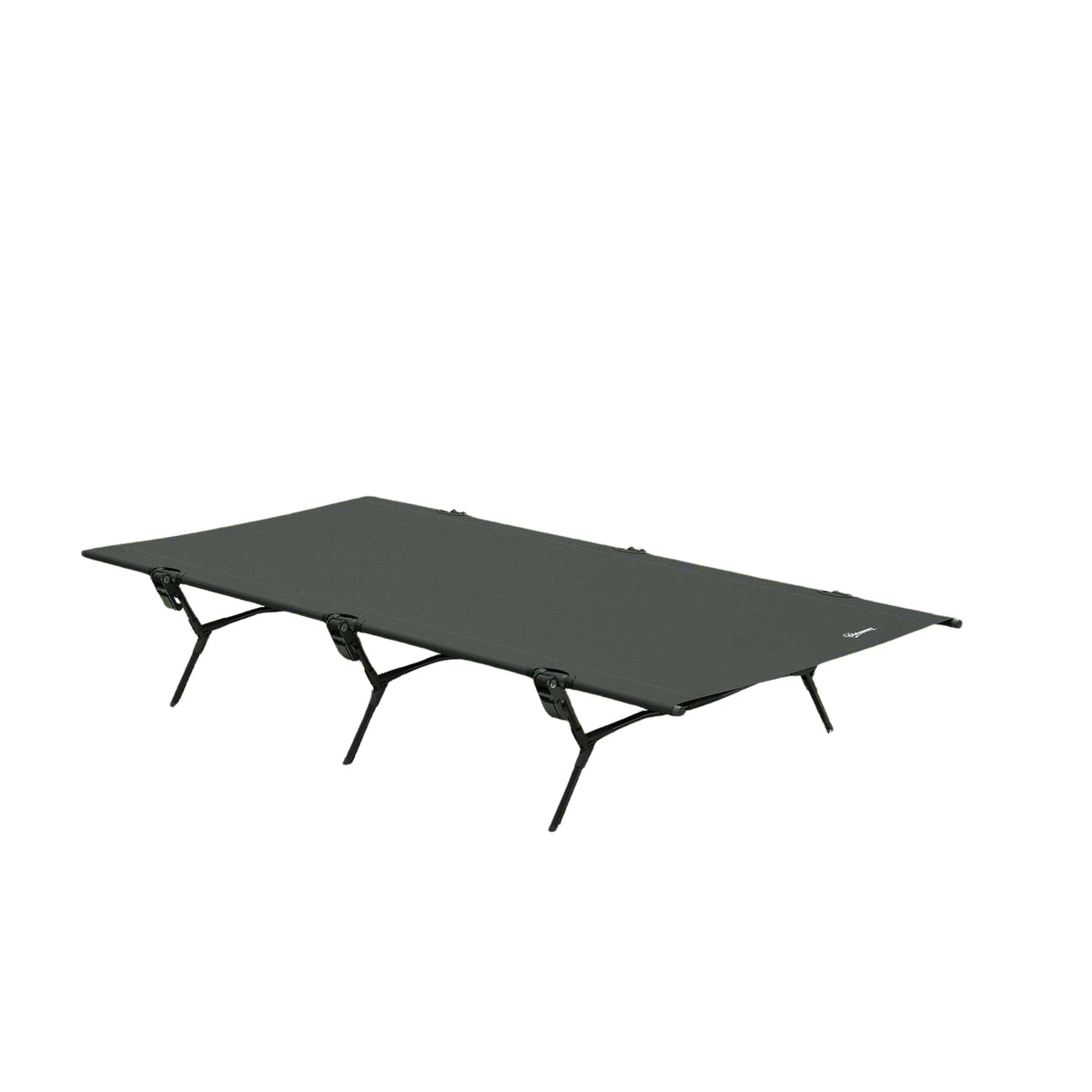 Camp bed, foldable camping bed with carry bag, 200 x 100 x 36 cm, guest bed up to 120 kg, extra wide camping lounger for adults, folding bed for indoor, outdoor, garden, camping, travel, black