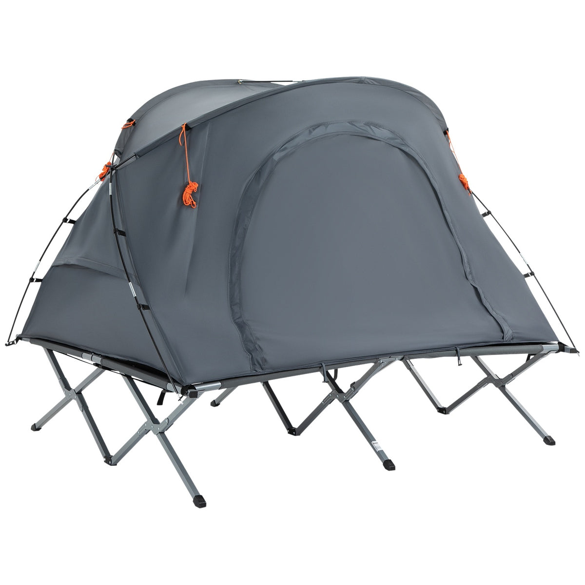 Camping Bed Dome Tent 2 Person Air Mattress Gray 200X146X159Cm