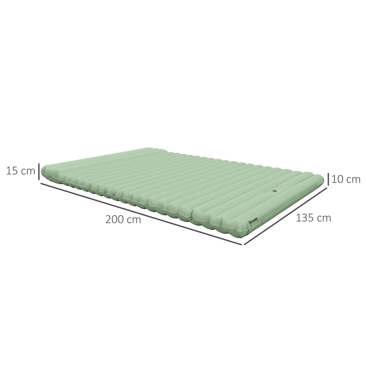Camping Sleeping Mat, Self-Inflating Air Mattress With Foot Press Pump & Carry Bag, For 2 People, Holds Up To 150 Kg
