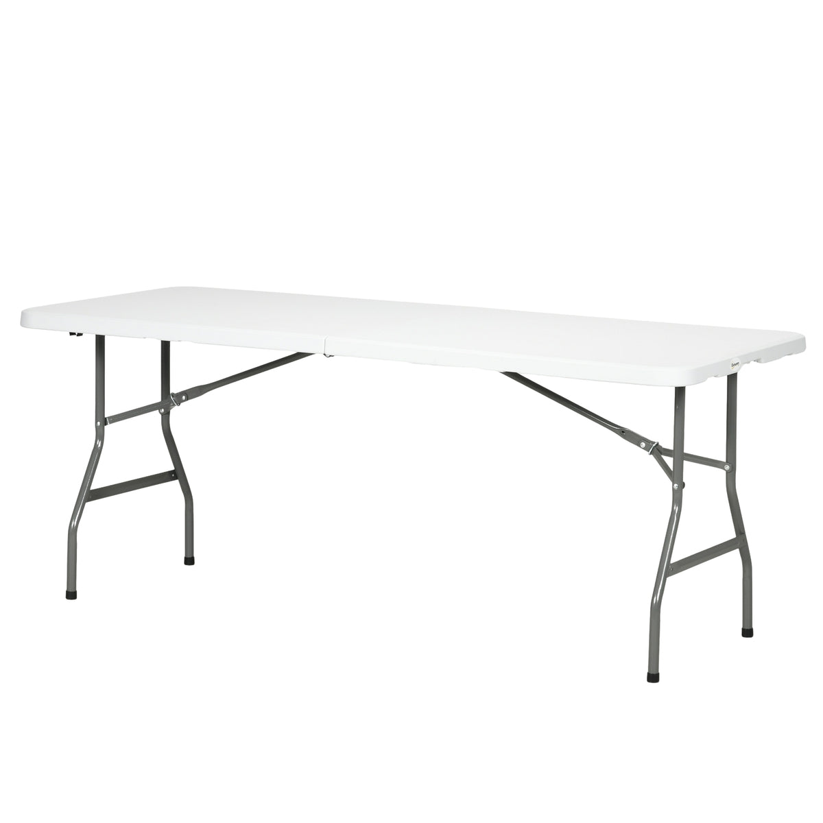 Camping Table Folding Balcony Table 6 People Buffet Table Garden Hdpe White 180X75X73Cm