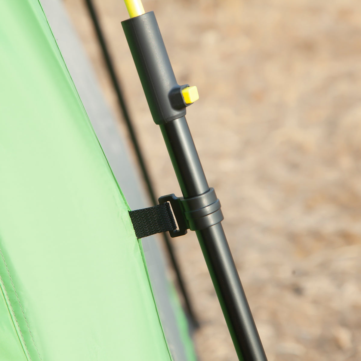 Camping Tent 6-Person Family Dome Tent, Pu2000Mm, Easy Assembly, Steel & Fiberglass, Green, 320X320X180Cm