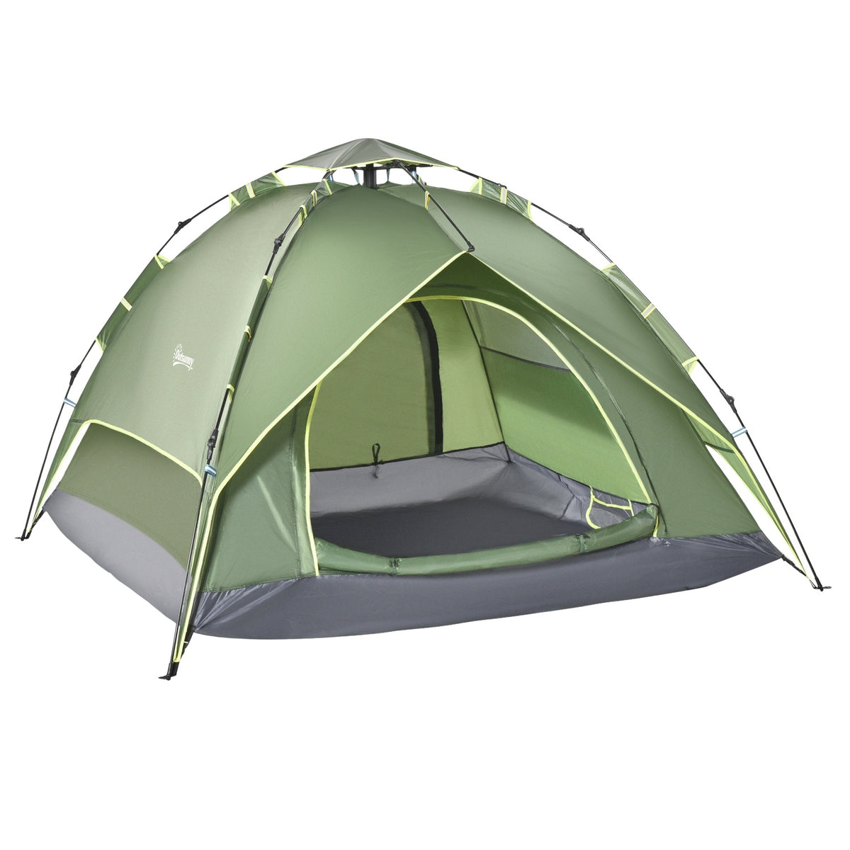 Camping Tent Double Tent Outdoor Tent For 2 Adults + 1 Child, 4 Seasons, Waterproof, 210X210X140Cm