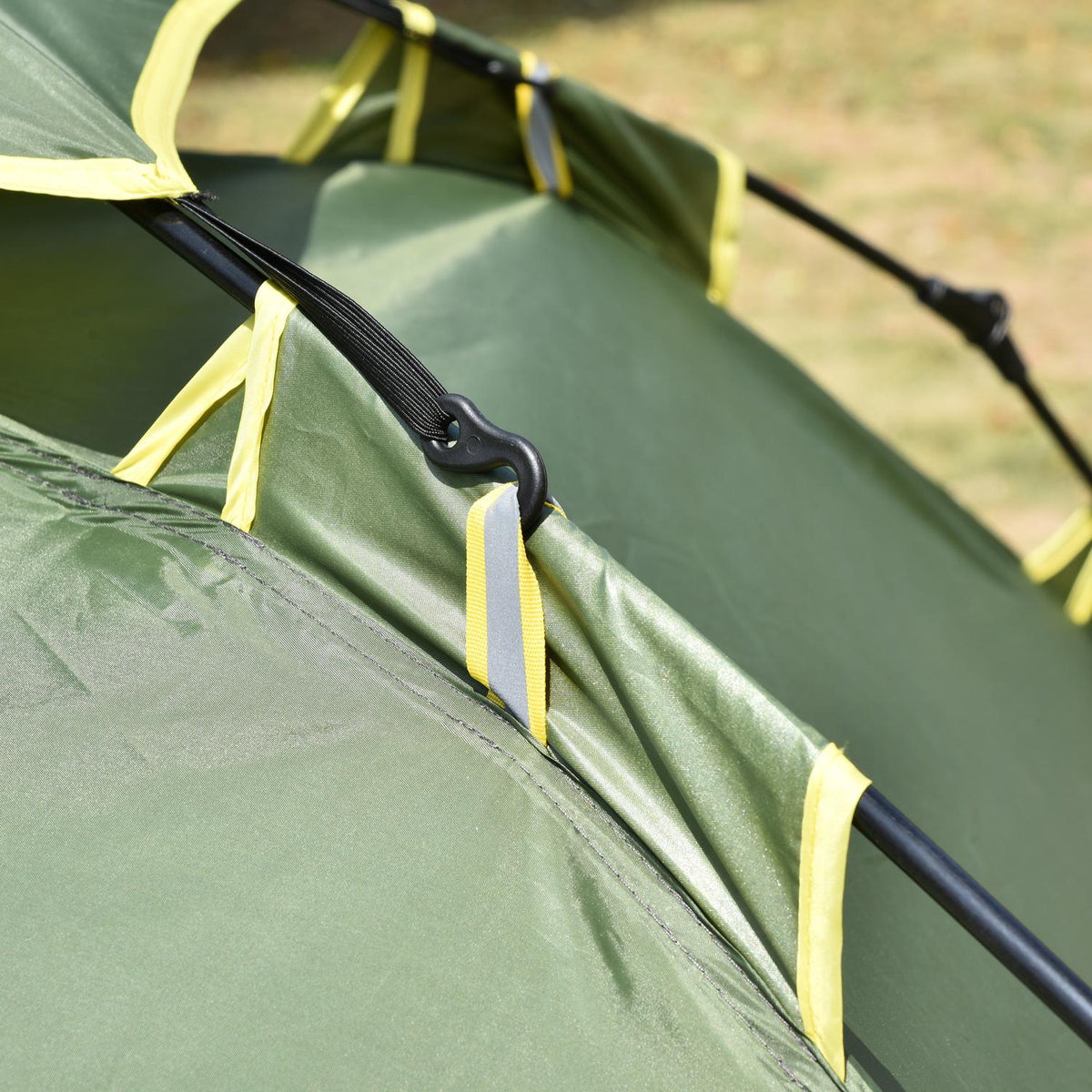 Camping Tent Double Tent Outdoor Tent For 2 Adults + 1 Child, 4 Seasons, Waterproof, 210X210X140Cm
