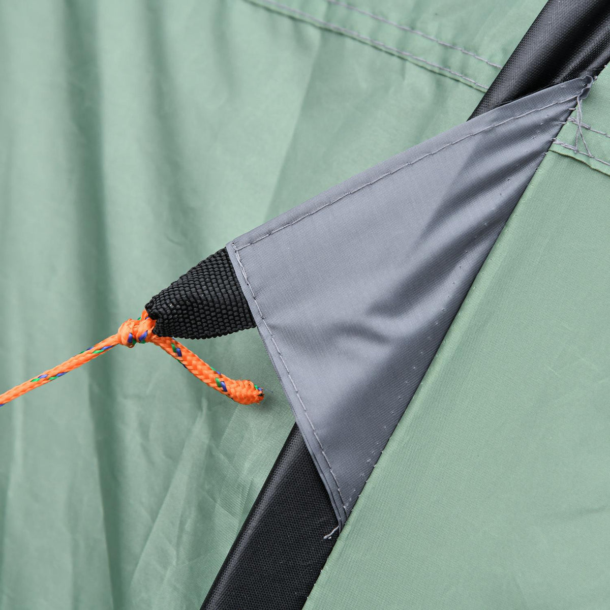 Camping Tent For 4-5 People Dome Tent With Pegs, Polyester & B3 Grid, Dark Green + Gray, 263.5X220X123Cm