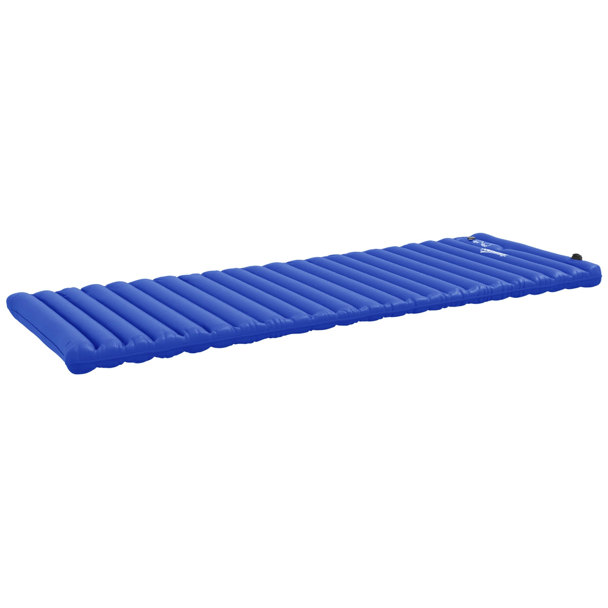 Camping sleeping mat, air mattress with foot pump, water-repellent air bed with carry bag, sleeping mat, load capacity up to 120 kg, blue