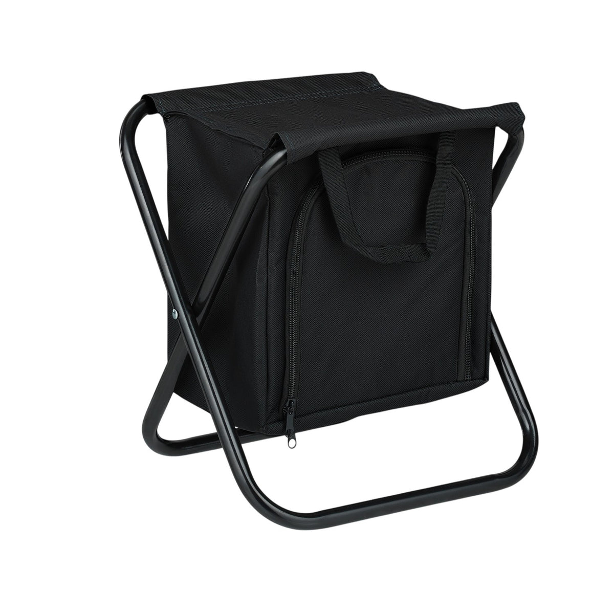 Camping stool with cooler bag